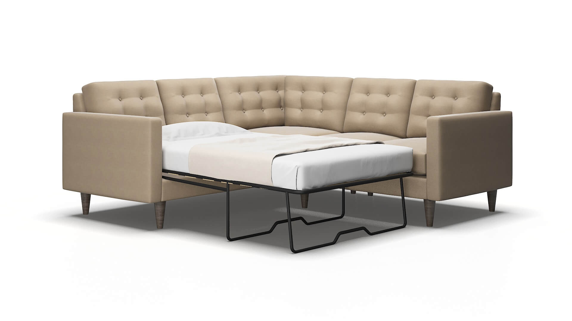 Turin Avenger Driftwood Sectional Sleeper Espresso legs 2