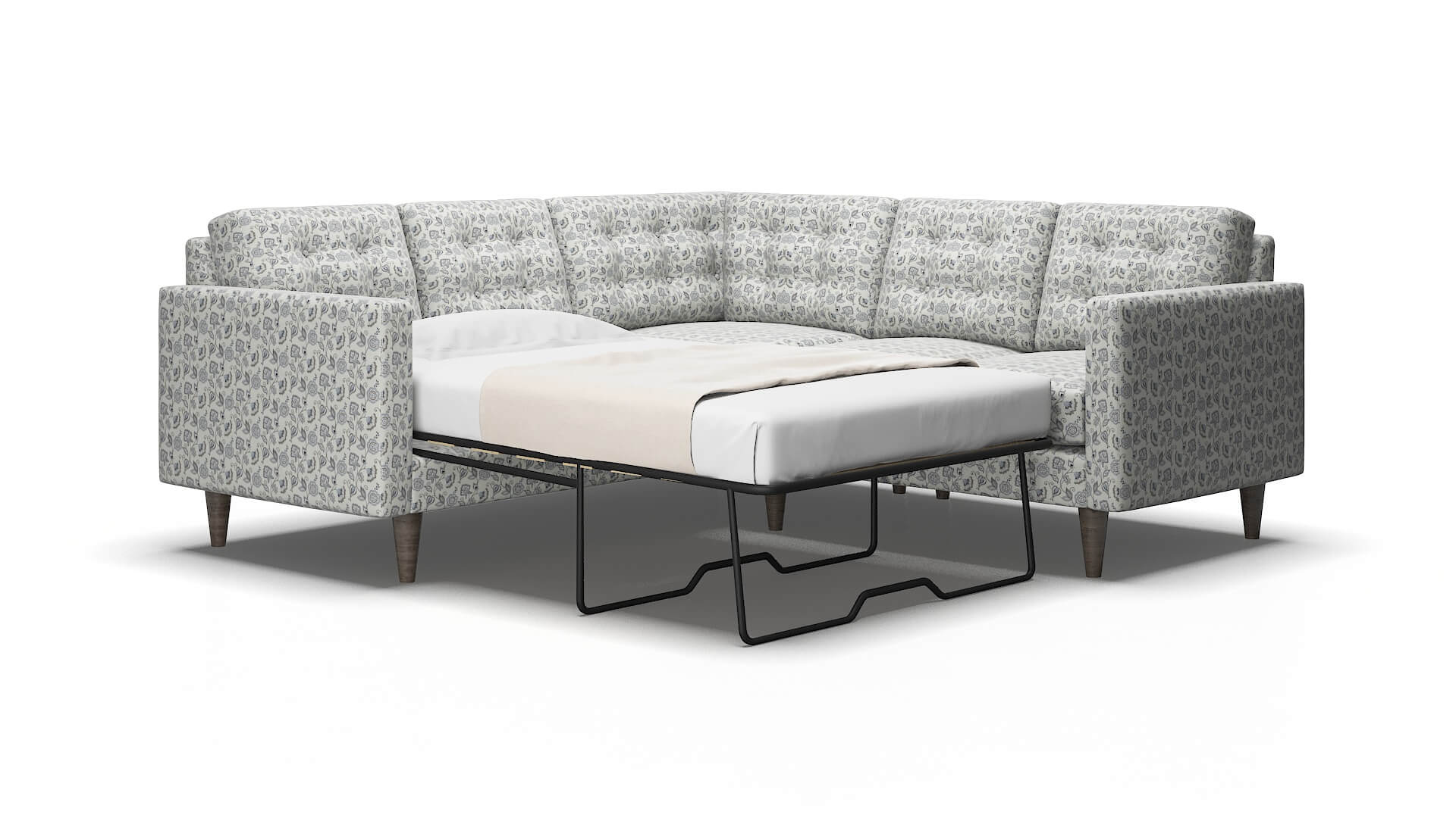 Turin Avignon Sky Sectional Sleeper Espresso legs 2
