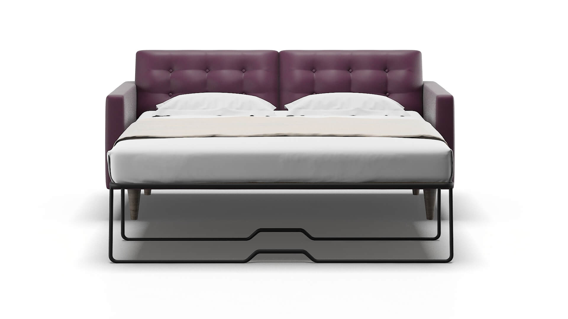 Turin Bella Aubergine Sofa Sleeper Espresso legs 1