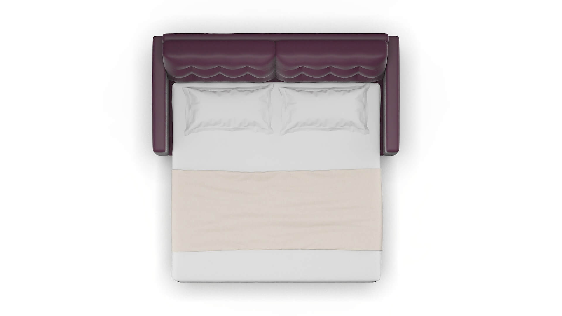 Turin Bella Aubergine Sofa Sleeper Espresso legs 3