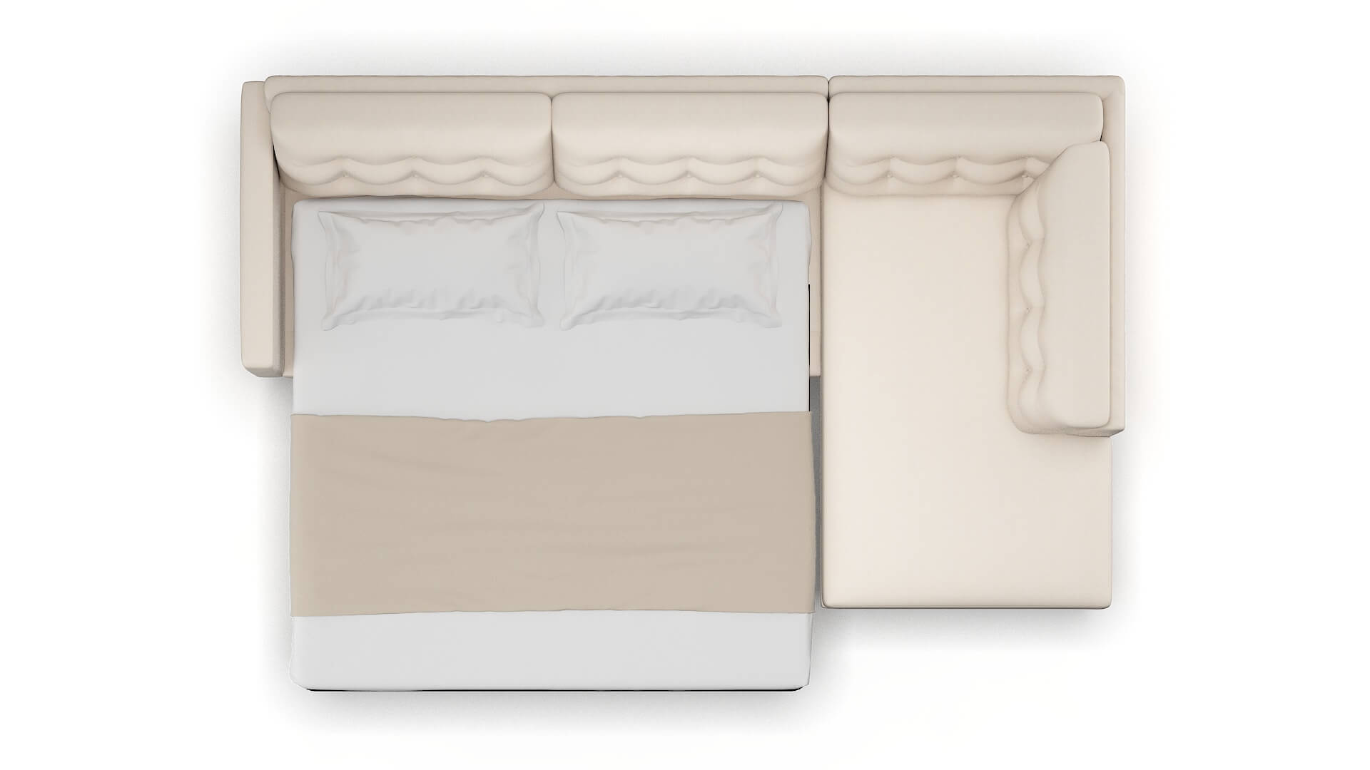 Turin Bella Buckwheat Panel Sleeper Espresso legs 3