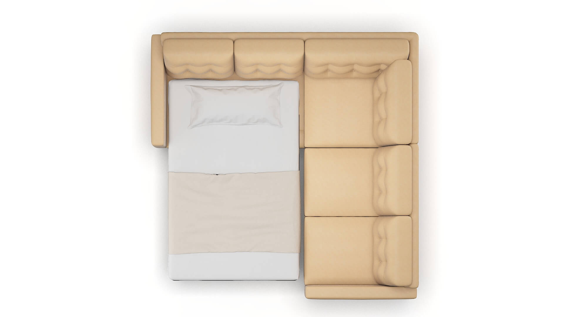 Turin Bella Coffee Sectional Sleeper Espresso legs 3