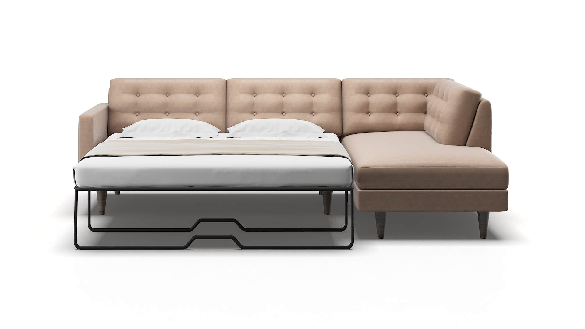 Turin Bella Pewter Panel Sleeper Espresso legs 1