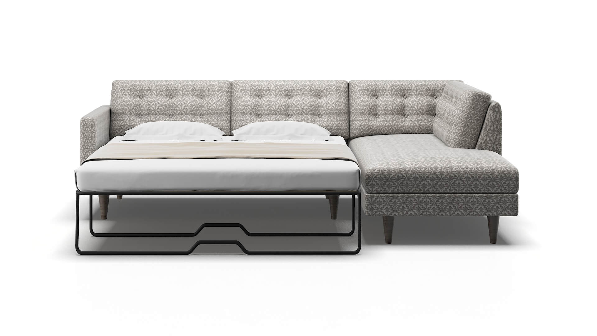 Turin Bergamo Dove Panel Sleeper Espresso legs 1