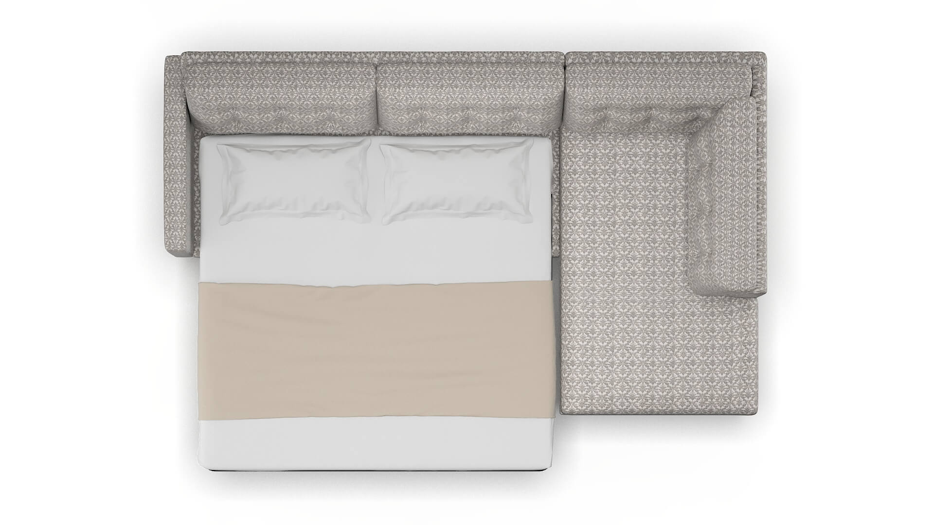 Turin Bergamo Dove Panel Sleeper Espresso legs 3