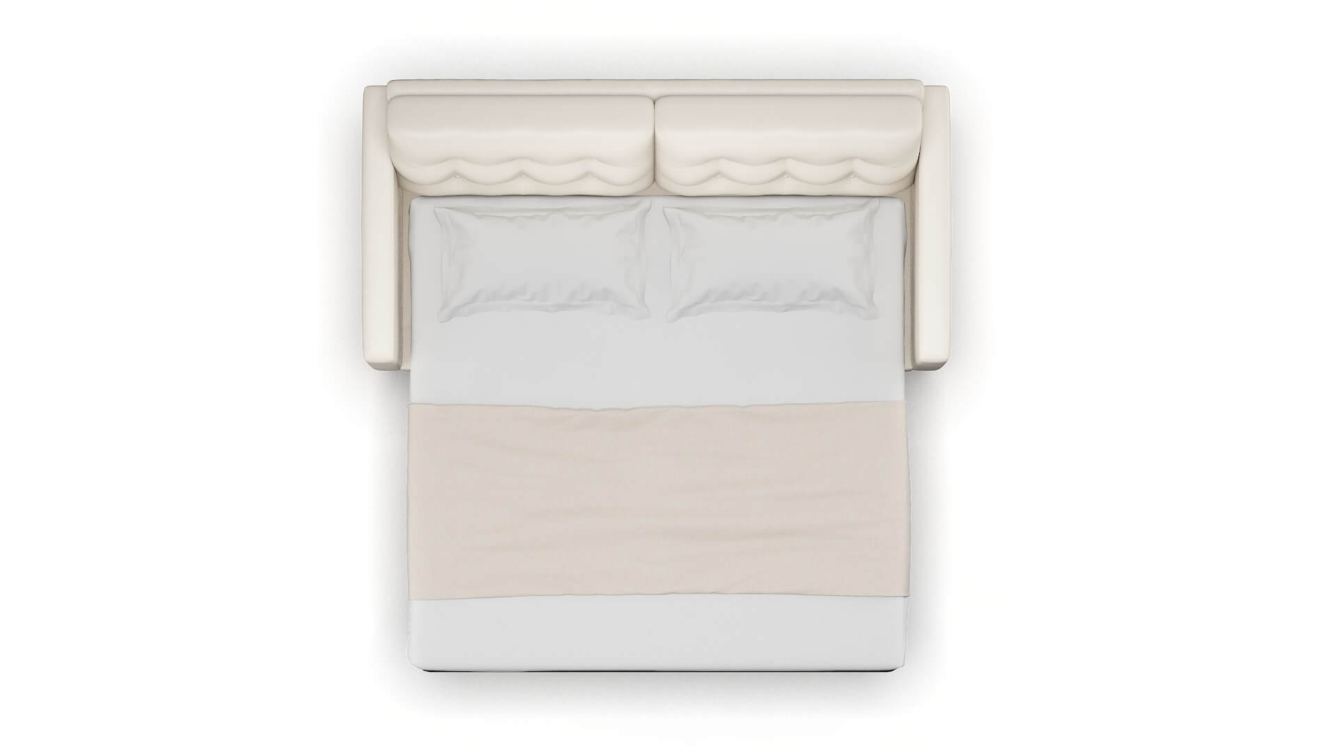 Turin Blanche Milky Sofa Sleeper Espresso legs 3