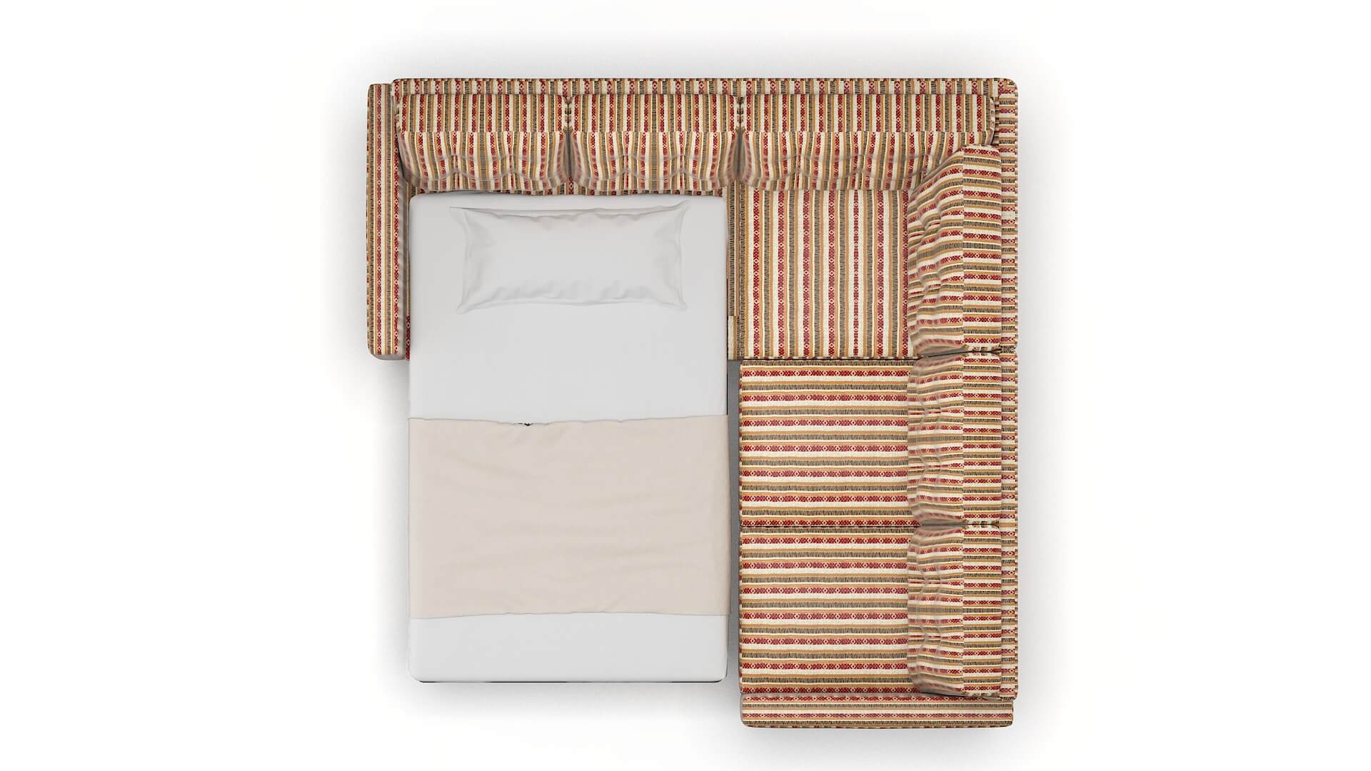 Turin Bodhi Tango Sectional Sleeper Espresso legs 3