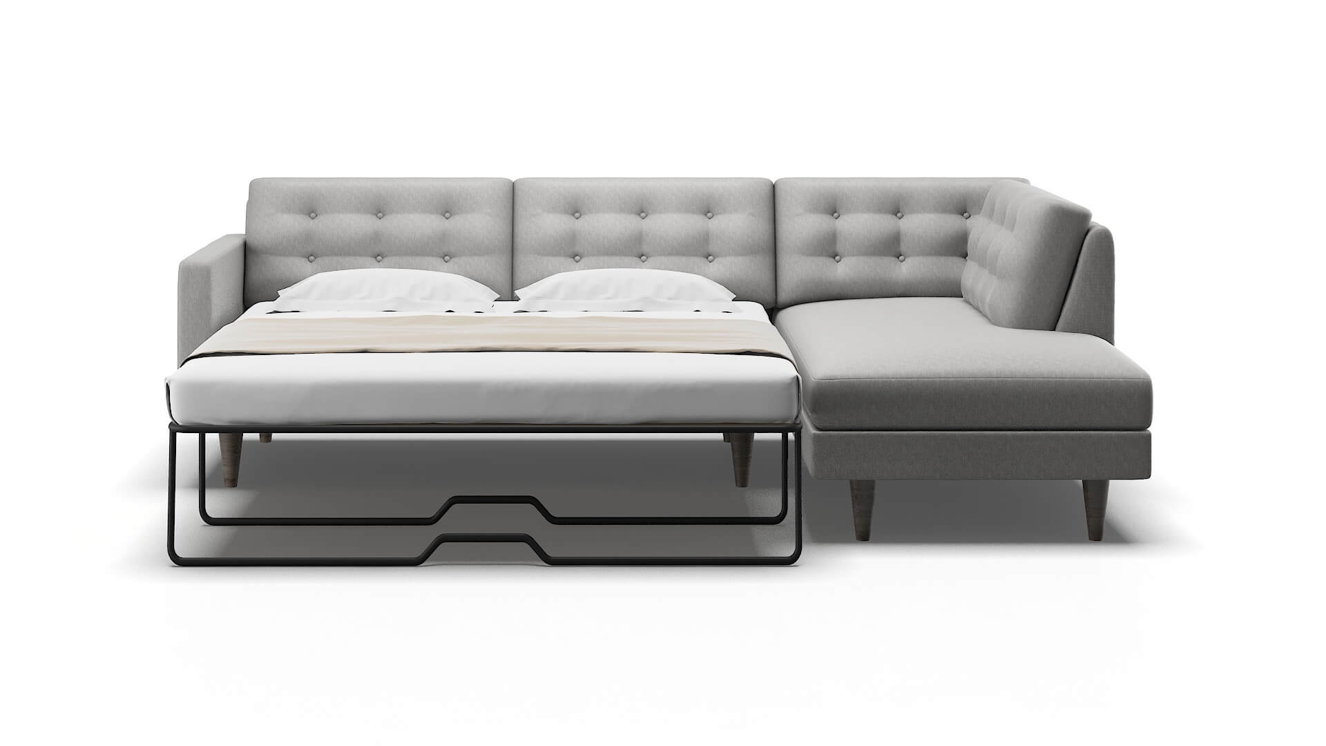 Turin Bungalow Graphite Panel Sleeper Espresso legs 1