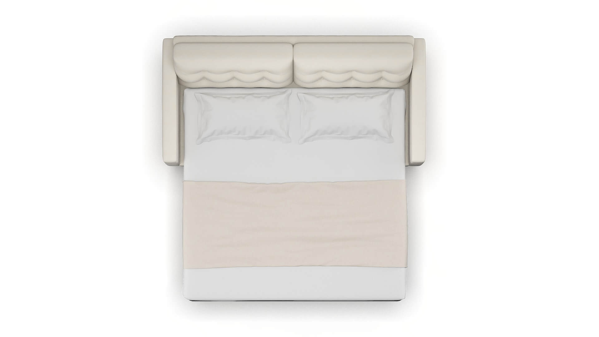 Turin Bungalow Ivory Sofa Sleeper Espresso legs 3