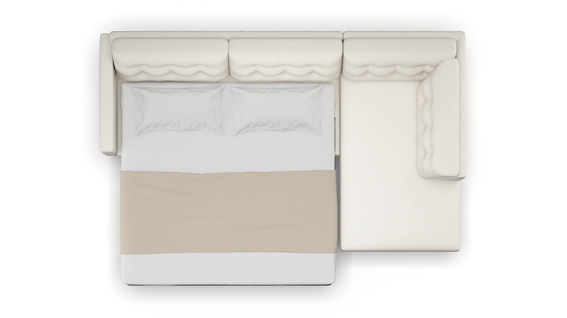 Turin Chance Bone Panel Sleeper Espresso legs 3