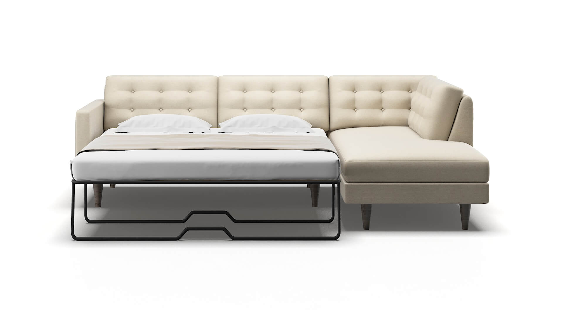 Turin Chance Sand Panel Sleeper Espresso legs 1