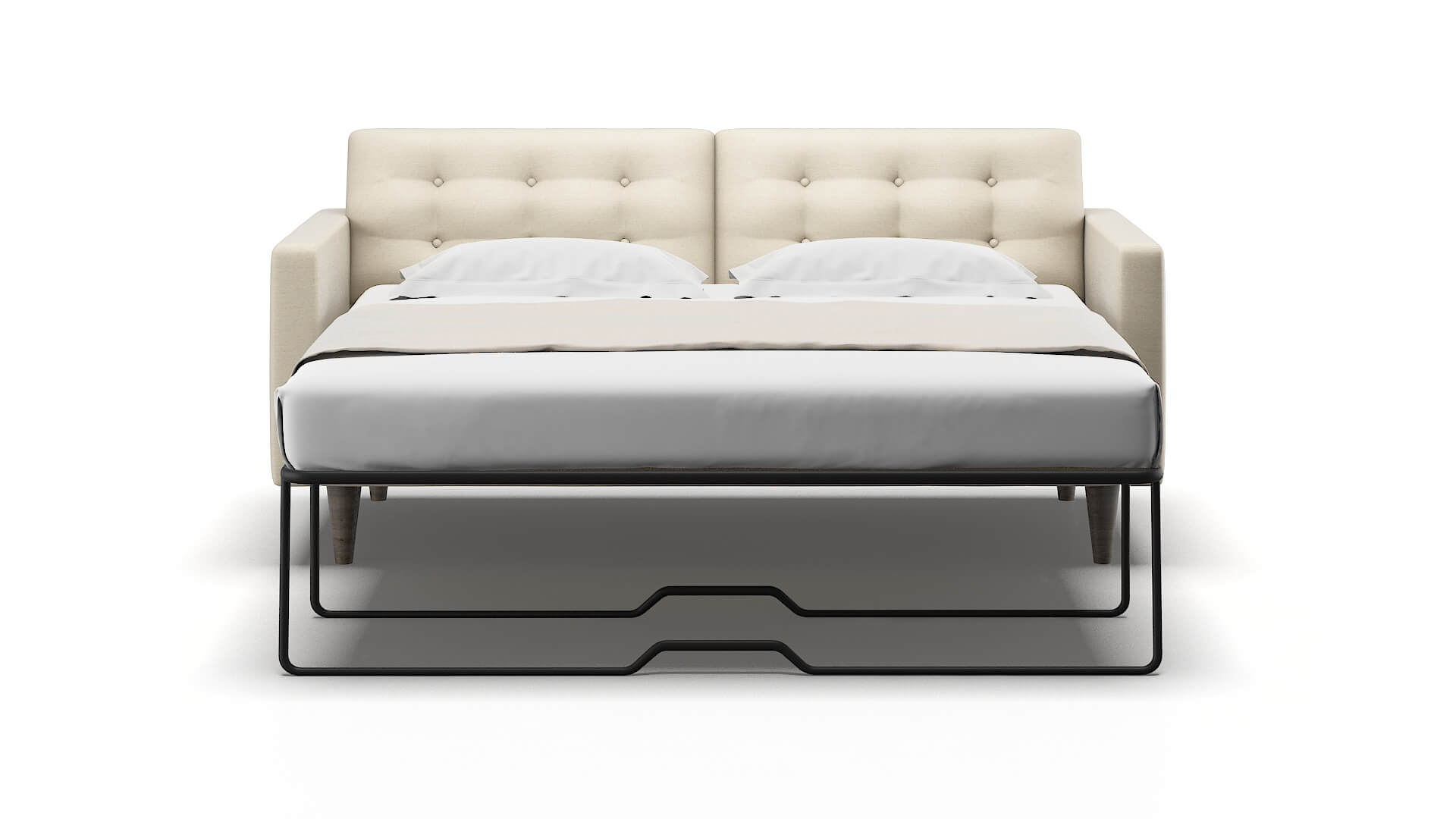 Turin Chance Sand Sofa Sleeper Espresso legs 1