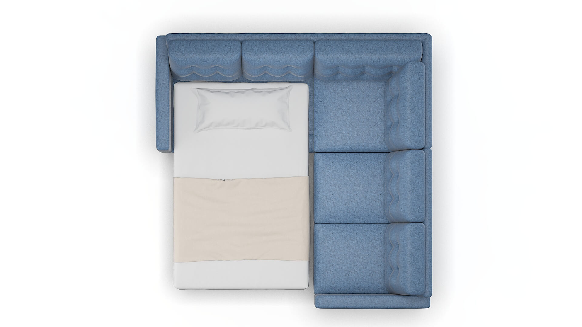 Turin Clyde Deep_ocean Sectional Sleeper Espresso legs 3