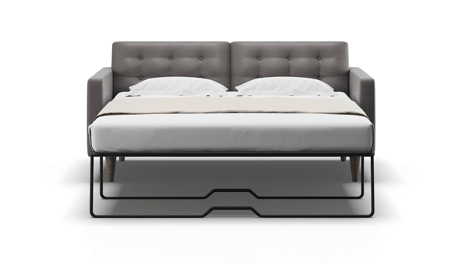 Turin Cosmo Charcoal Sofa Sleeper Espresso legs 1