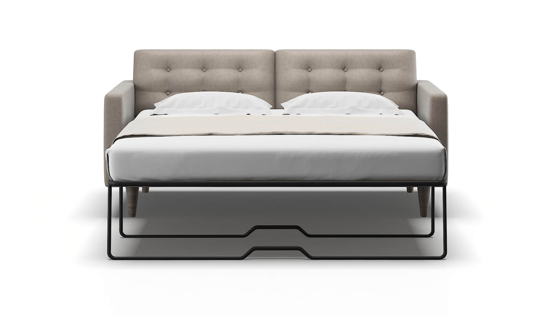 Turin Cosmo Taupe Sofa Sleeper Espresso legs 1