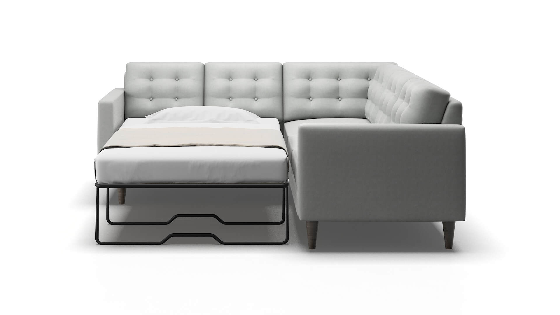 Turin Dawson Platinum Sectional Sleeper Espresso legs 1