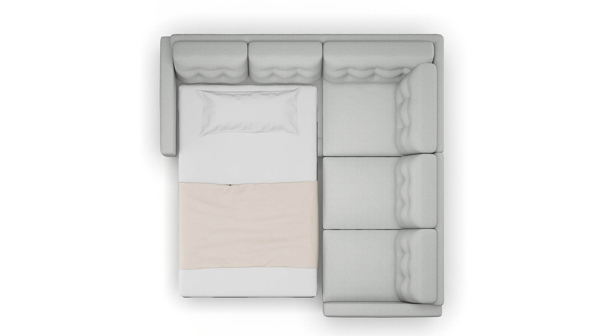 Turin Dawson Platinum Sectional Sleeper Espresso legs 3