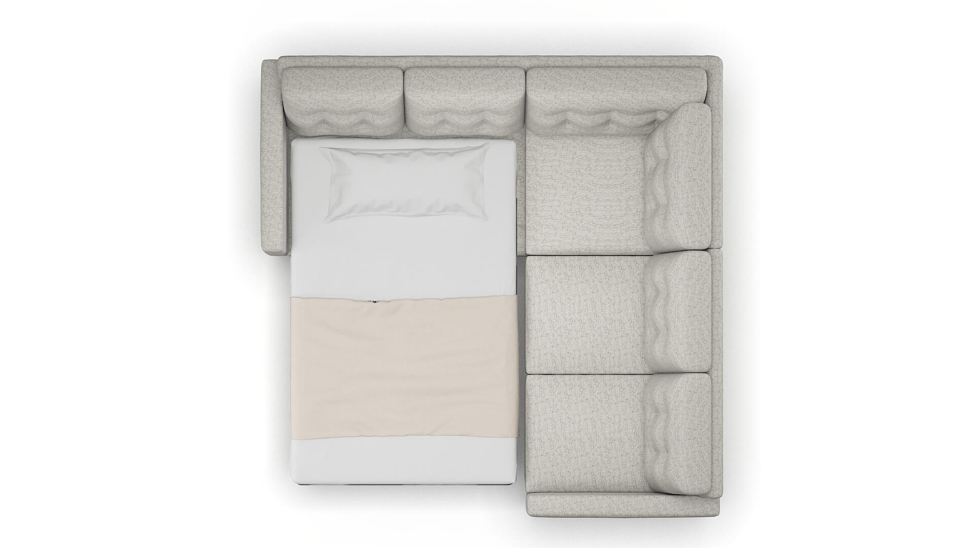 Turin Derby Silver Sectional Sleeper Espresso legs 3