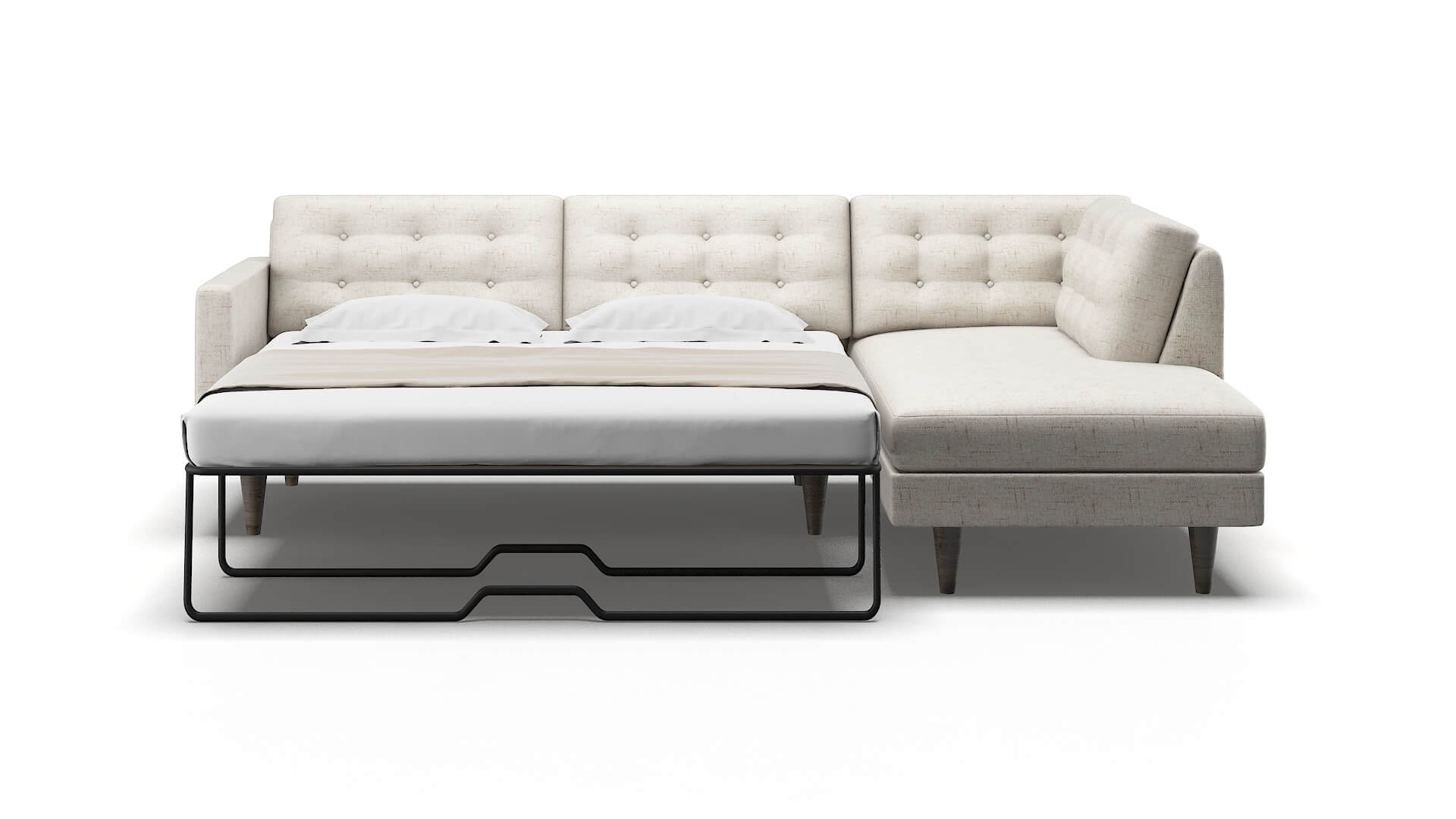 Turin Derby Taupe Panel Sleeper Espresso legs 1