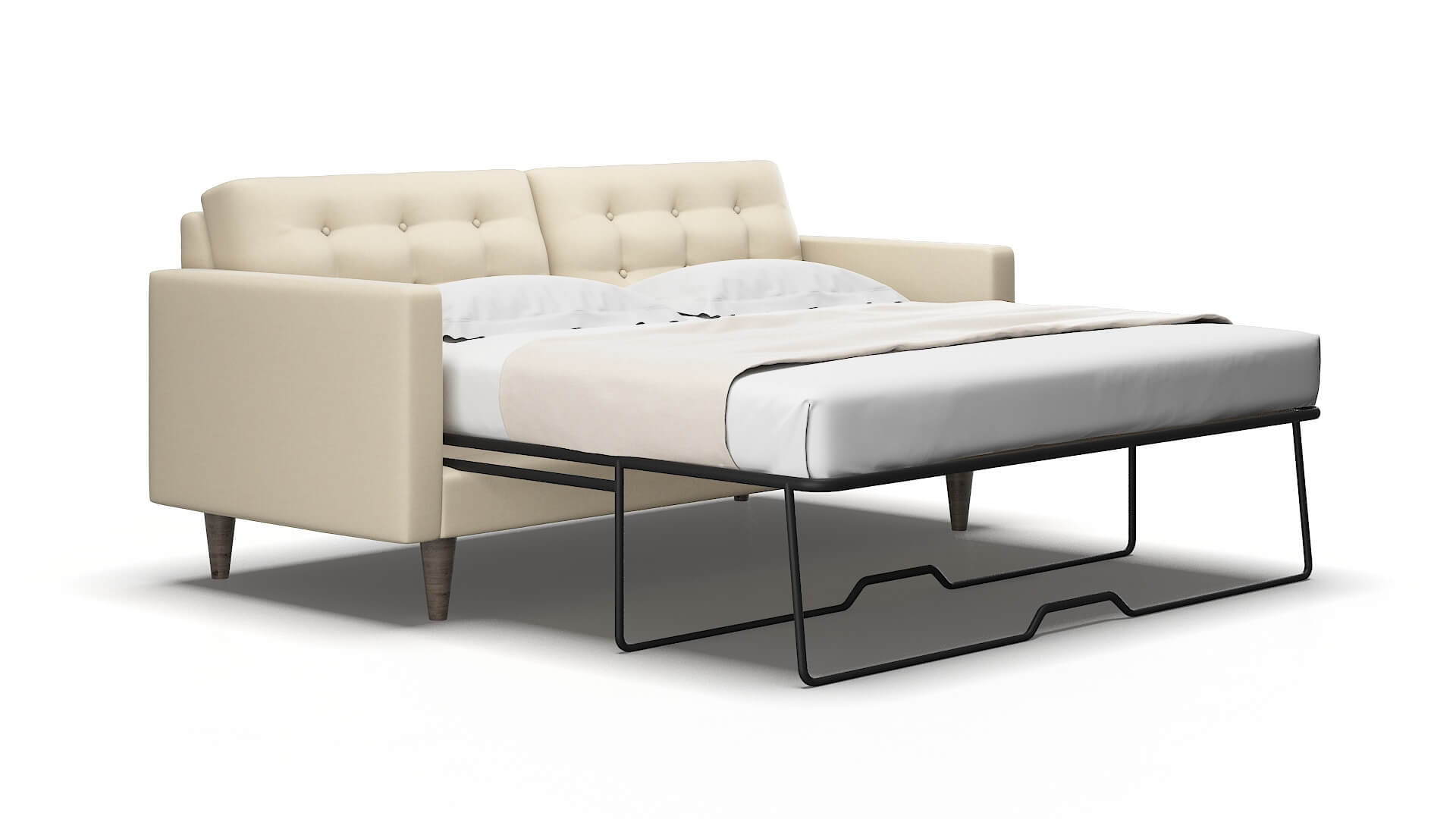 Turin Dream_d almond Sofa sleeper Espresso Legs  2