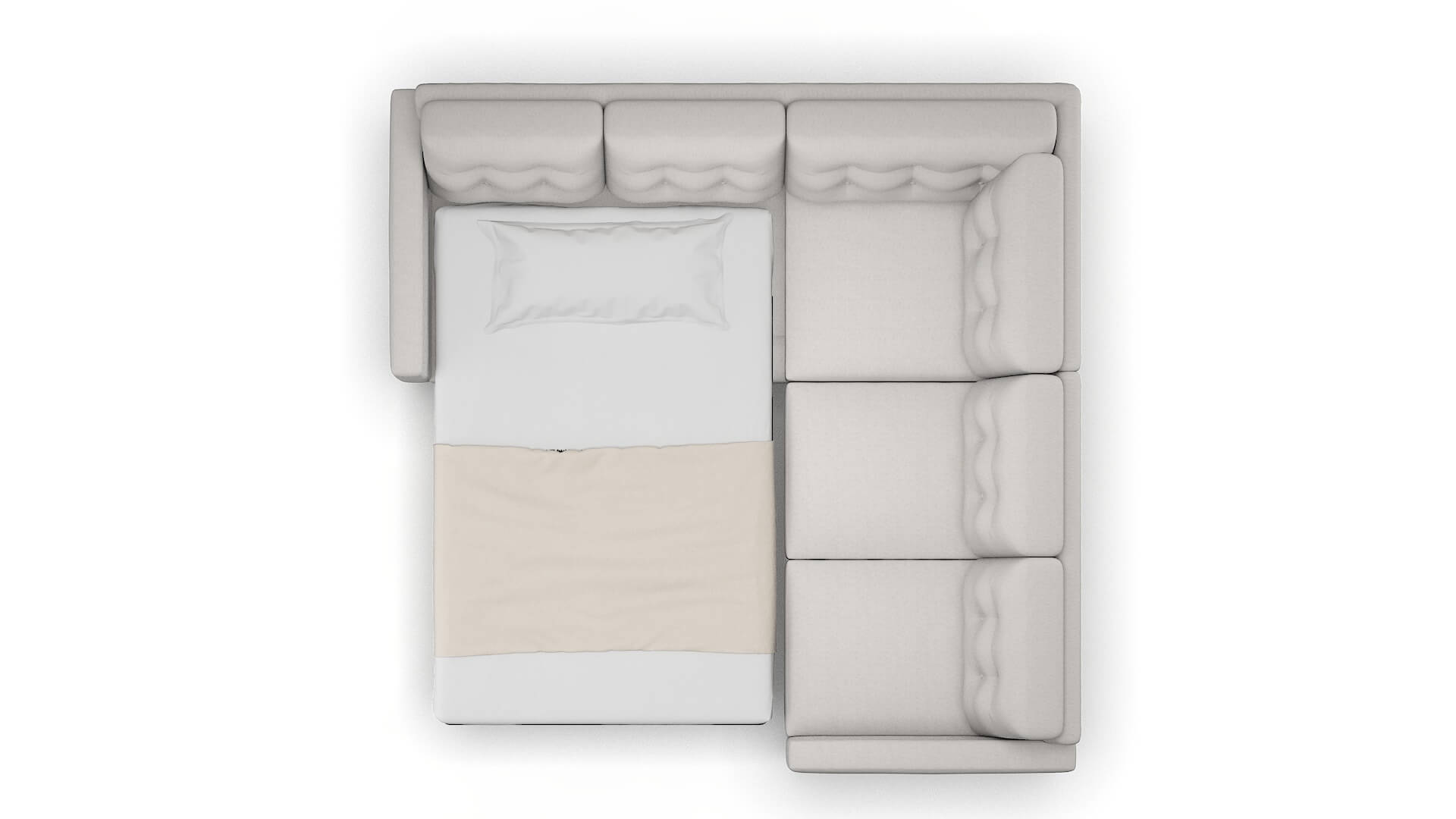 Turin Dream_d Sterling Sectional Sleeper Espresso legs 3