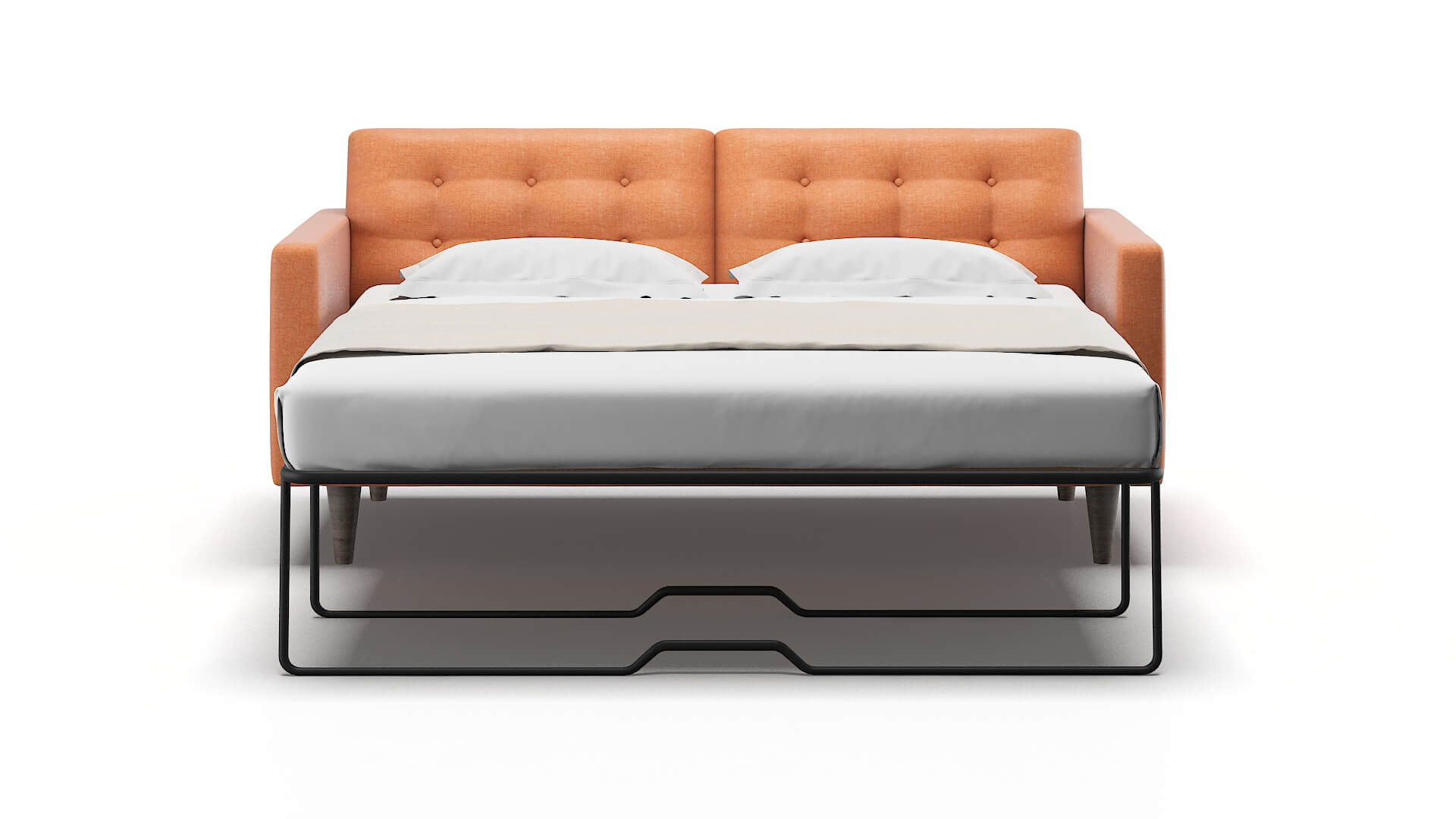 Turin Durham Tangerine Sofa Sleeper Espresso legs 1
