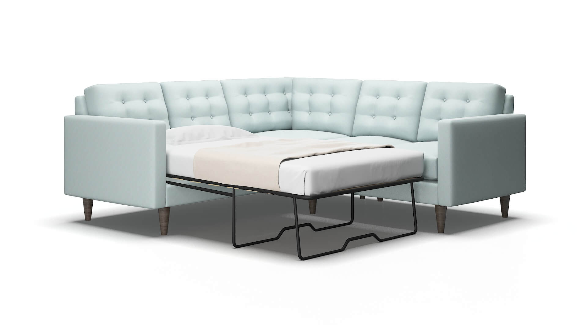 Turin Elliot Spa Sectional Sleeper Espresso legs 2