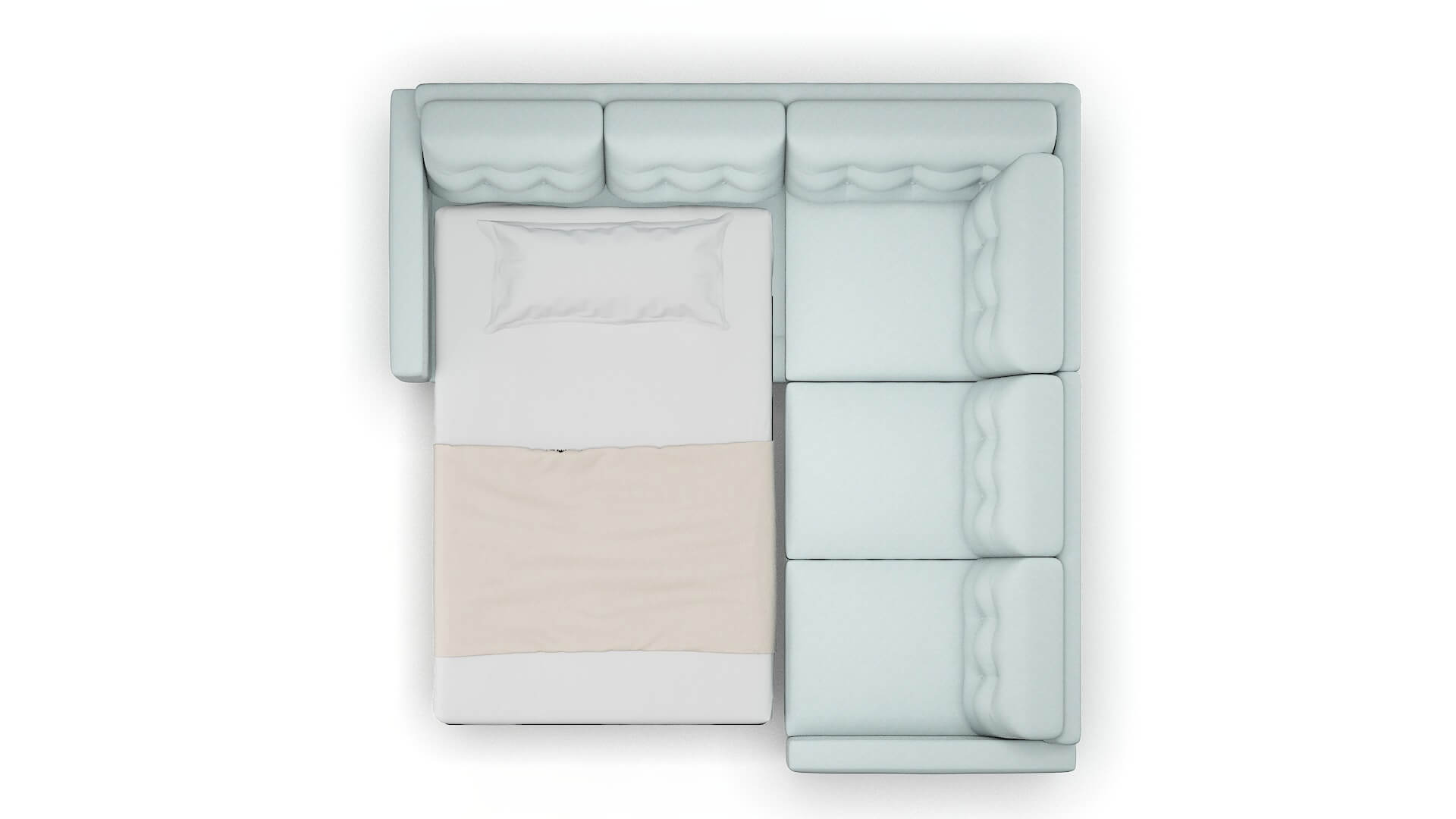 Turin Elliot Spa Sectional Sleeper Espresso legs 3