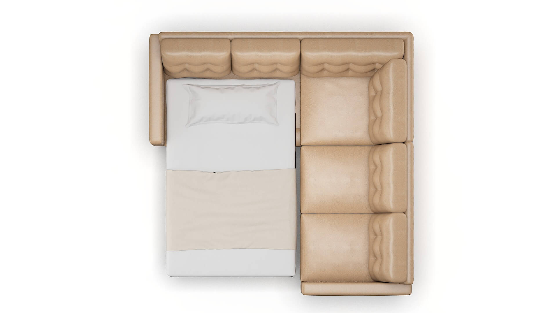 Turin Ford Dune Sectional Sleeper Espresso legs 3