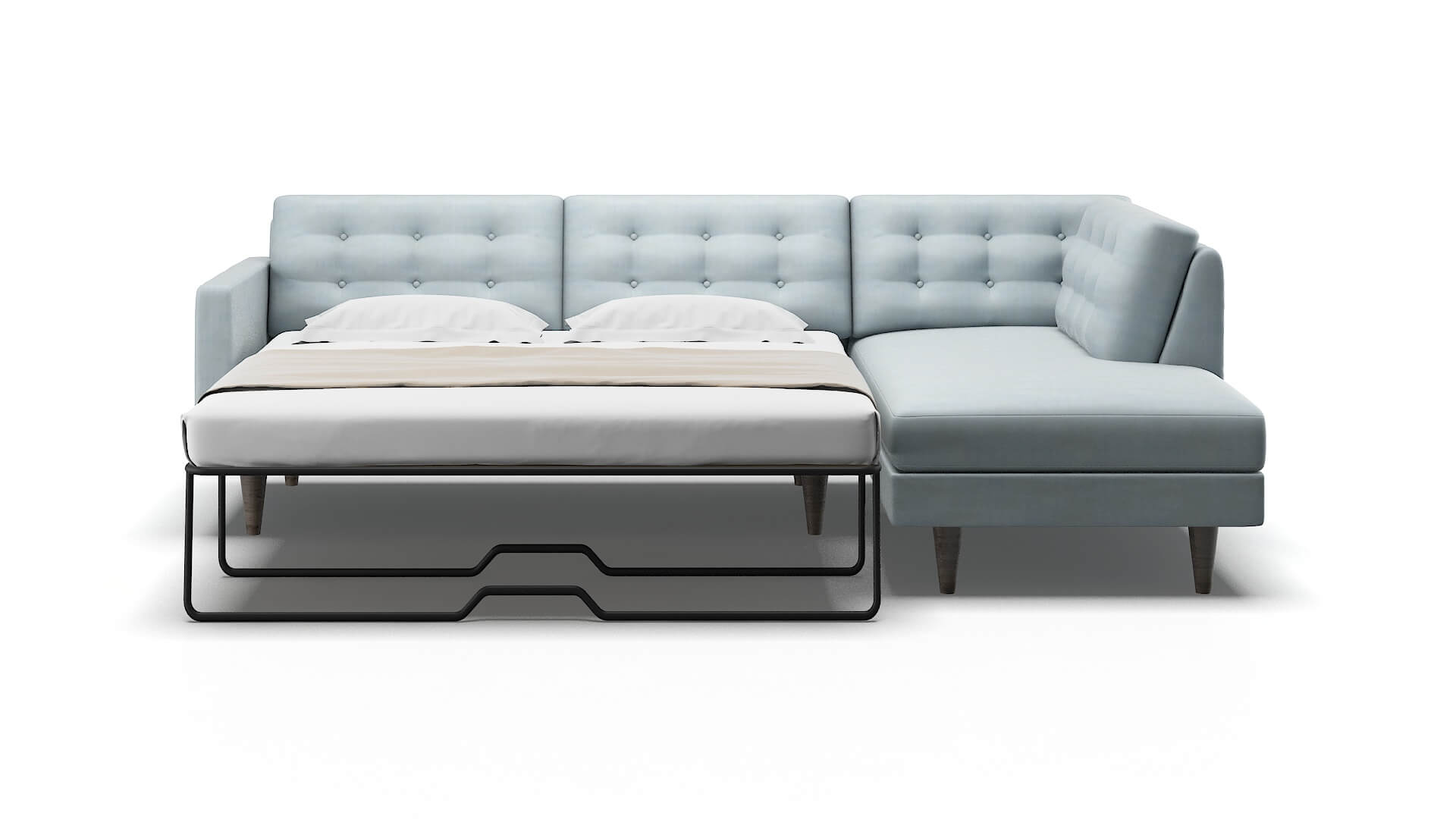 Turin Hathaway Aqua Panel Sleeper Espresso legs 1