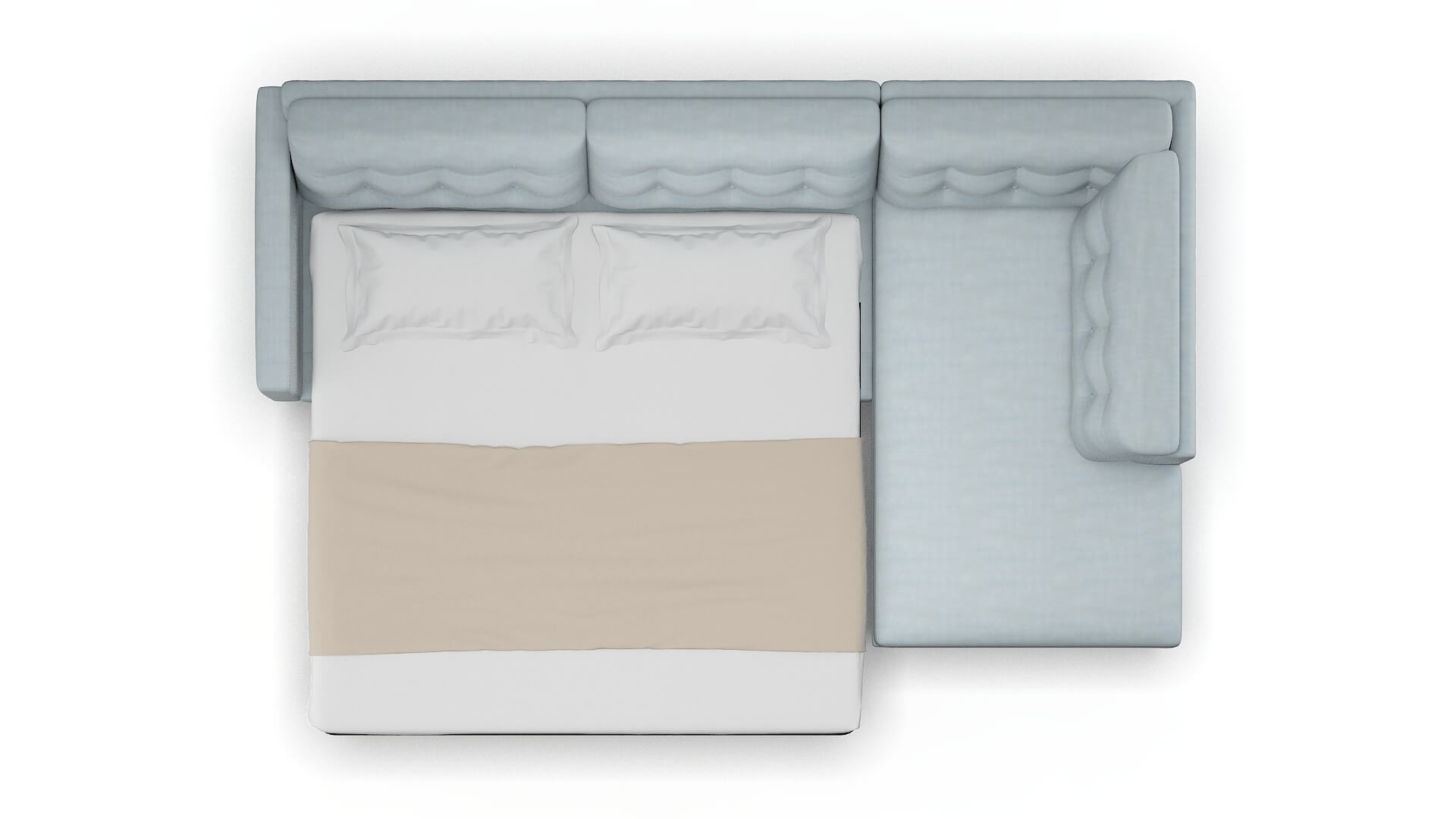 Turin Hathaway Aqua Panel Sleeper Espresso legs 3