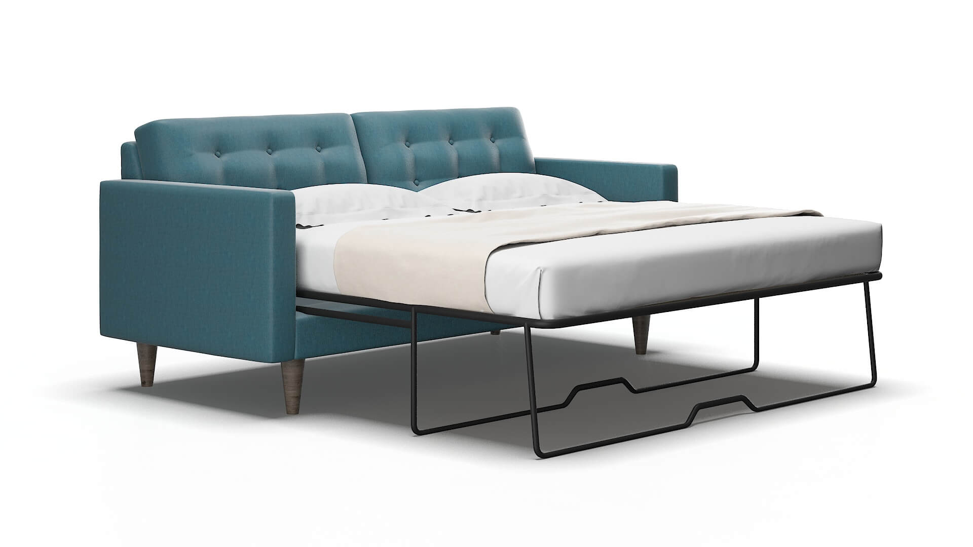 Turin Hepburn teal Sofa sleeper Espresso Legs  2