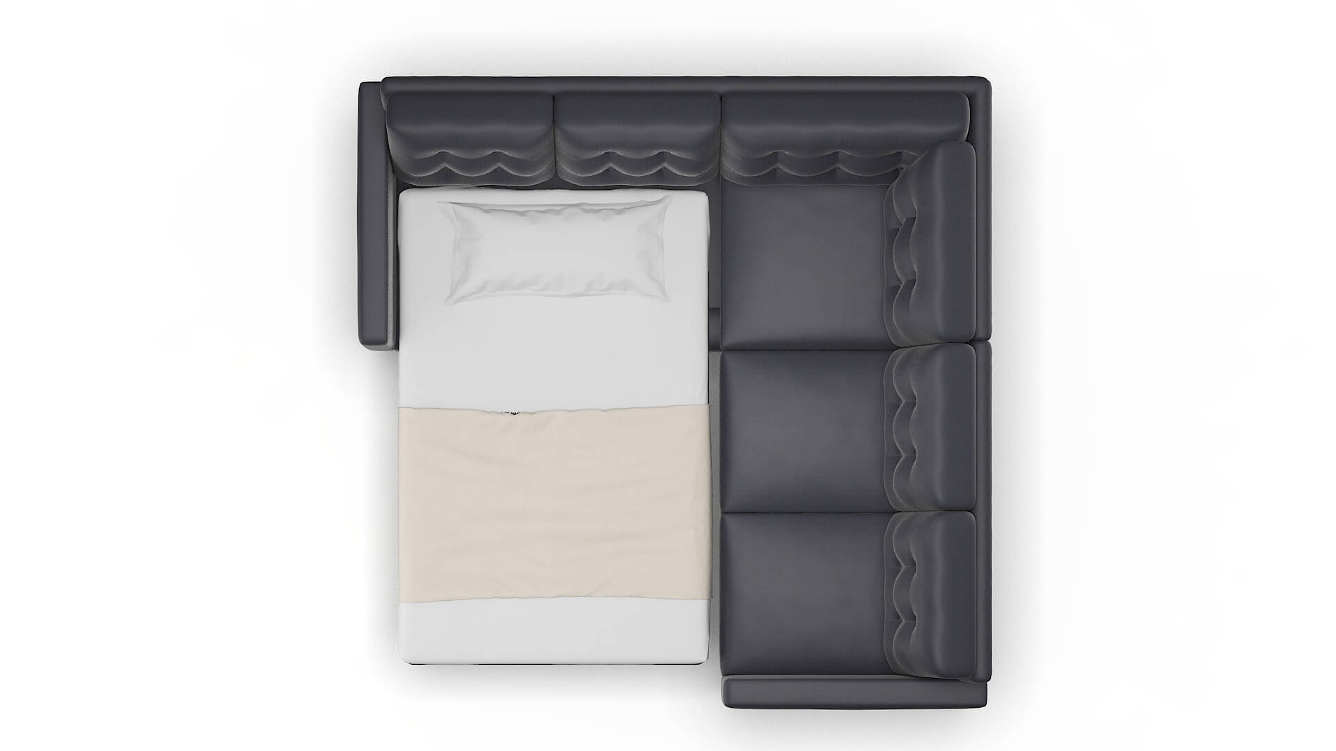 Turin Hepburn_hrp Deep_sea Sectional Sleeper Espresso legs 3