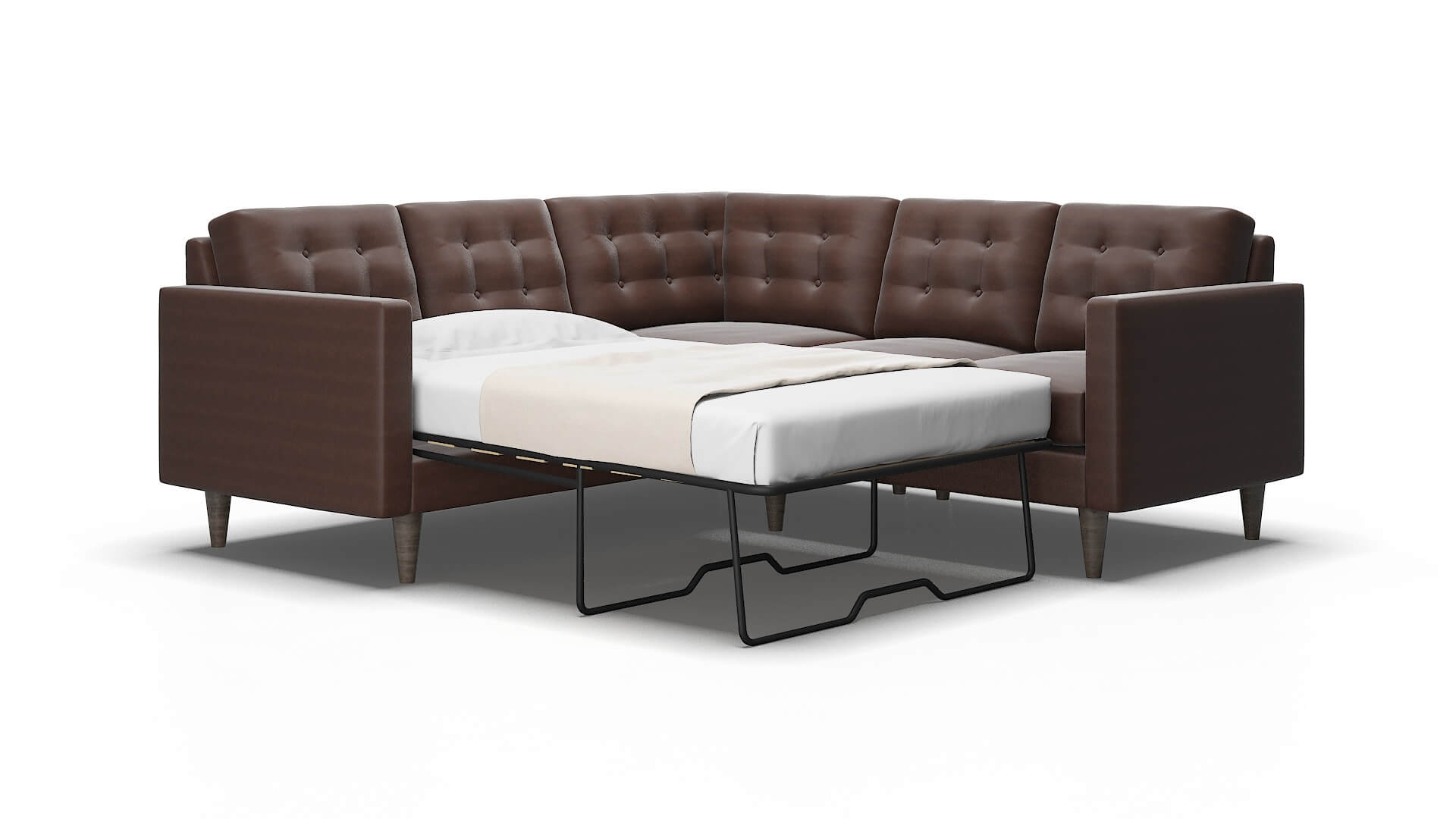 Turin Insight cafe Sectional sleeper Espresso Legs  2