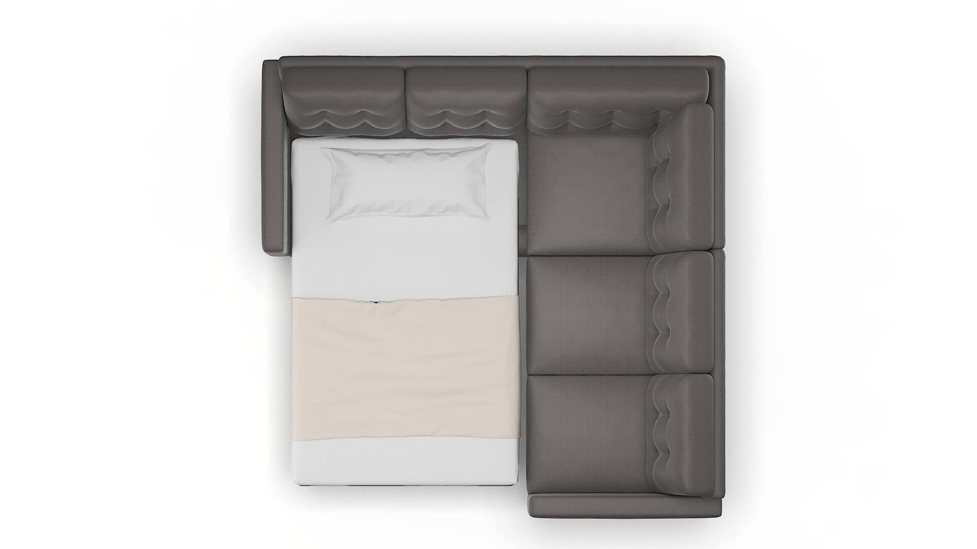 Turin Insight Eclipse Sectional Sleeper Espresso legs 3