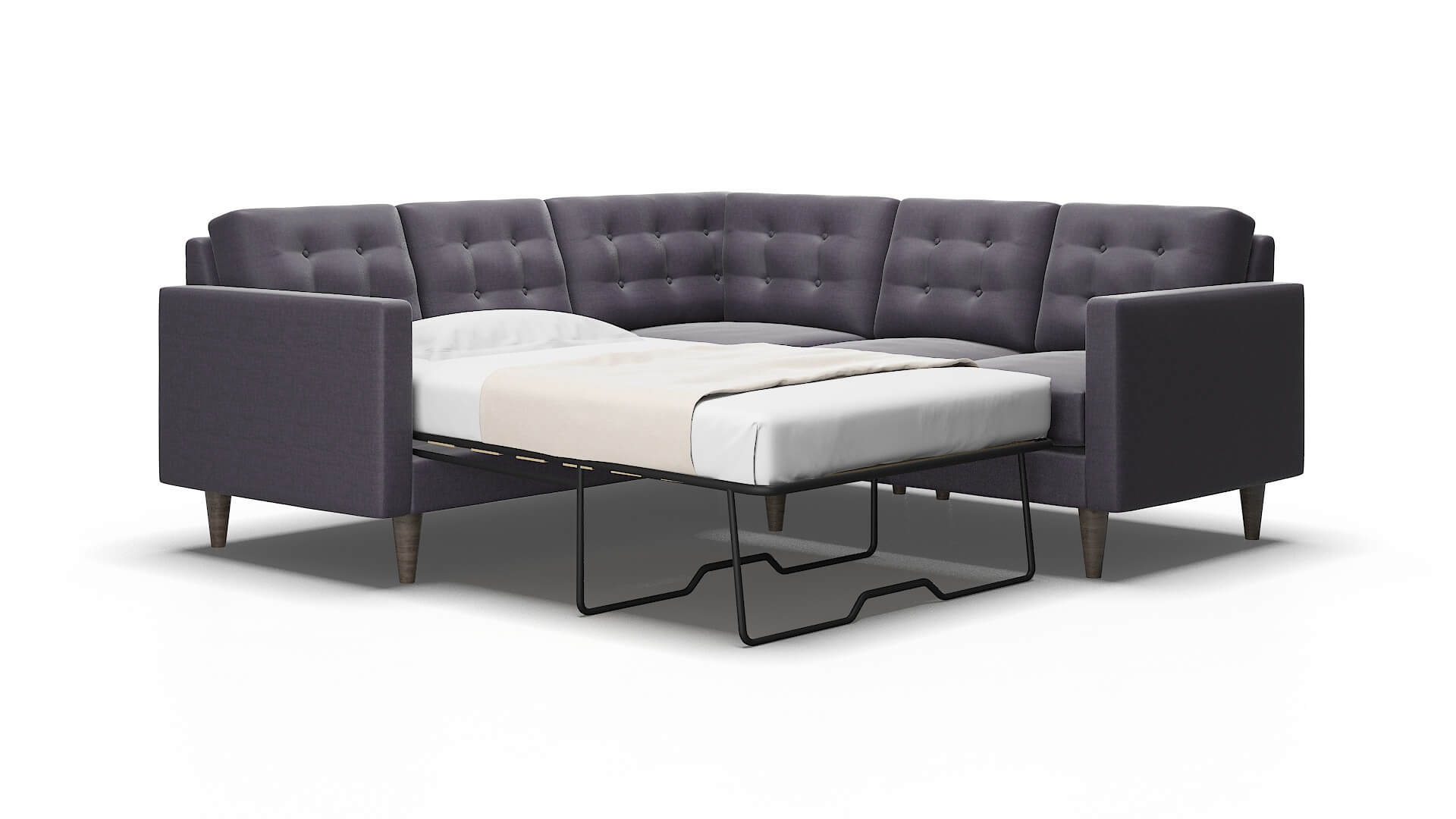 Turin Keylargo grape Sectional sleeper Espresso Legs  2