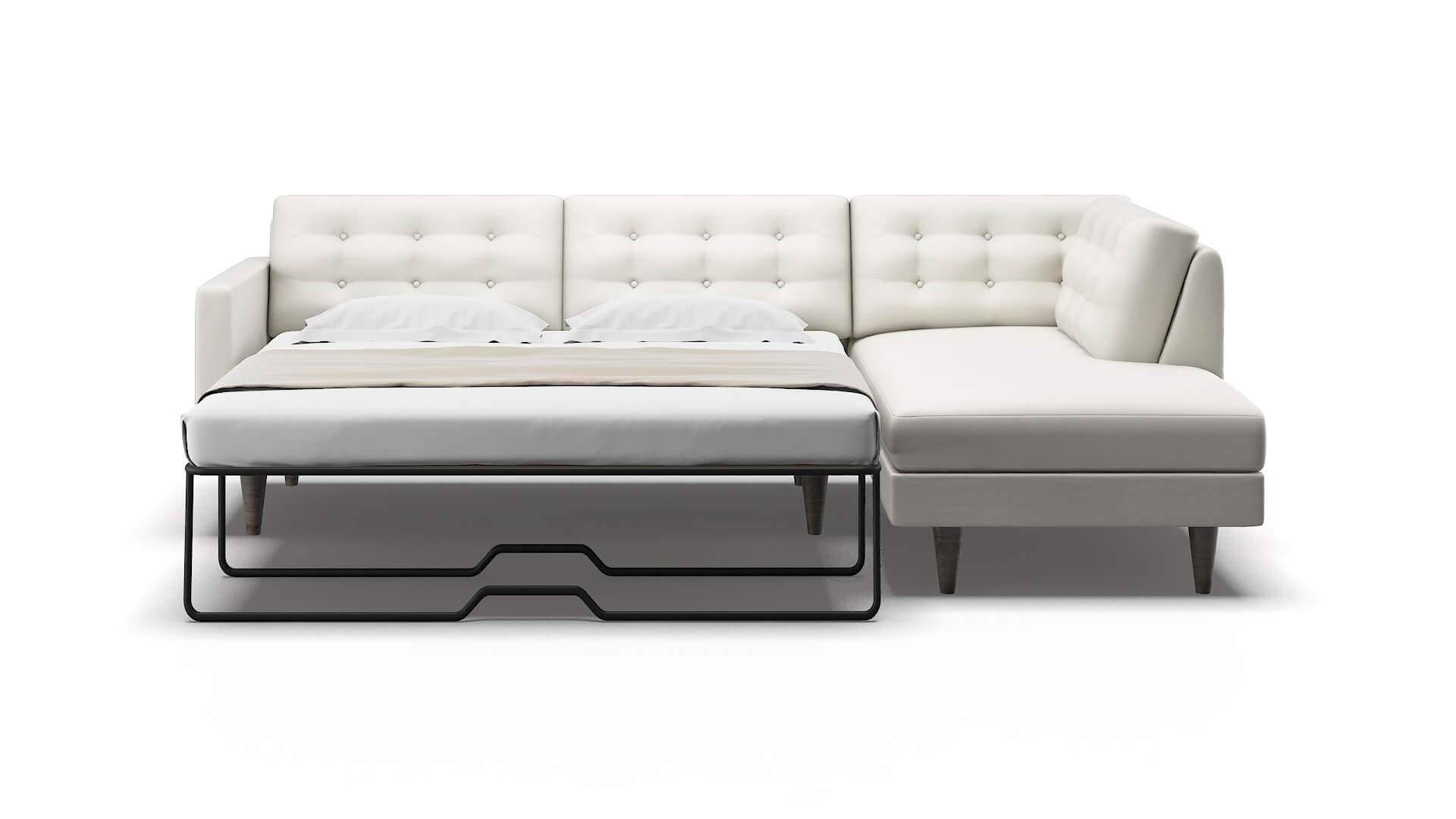 Turin Keylargo Oatmeal Panel Sleeper Espresso legs 1