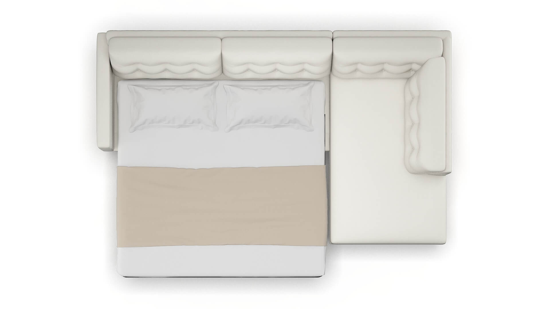 Turin Keylargo Oatmeal Panel Sleeper Espresso legs 3