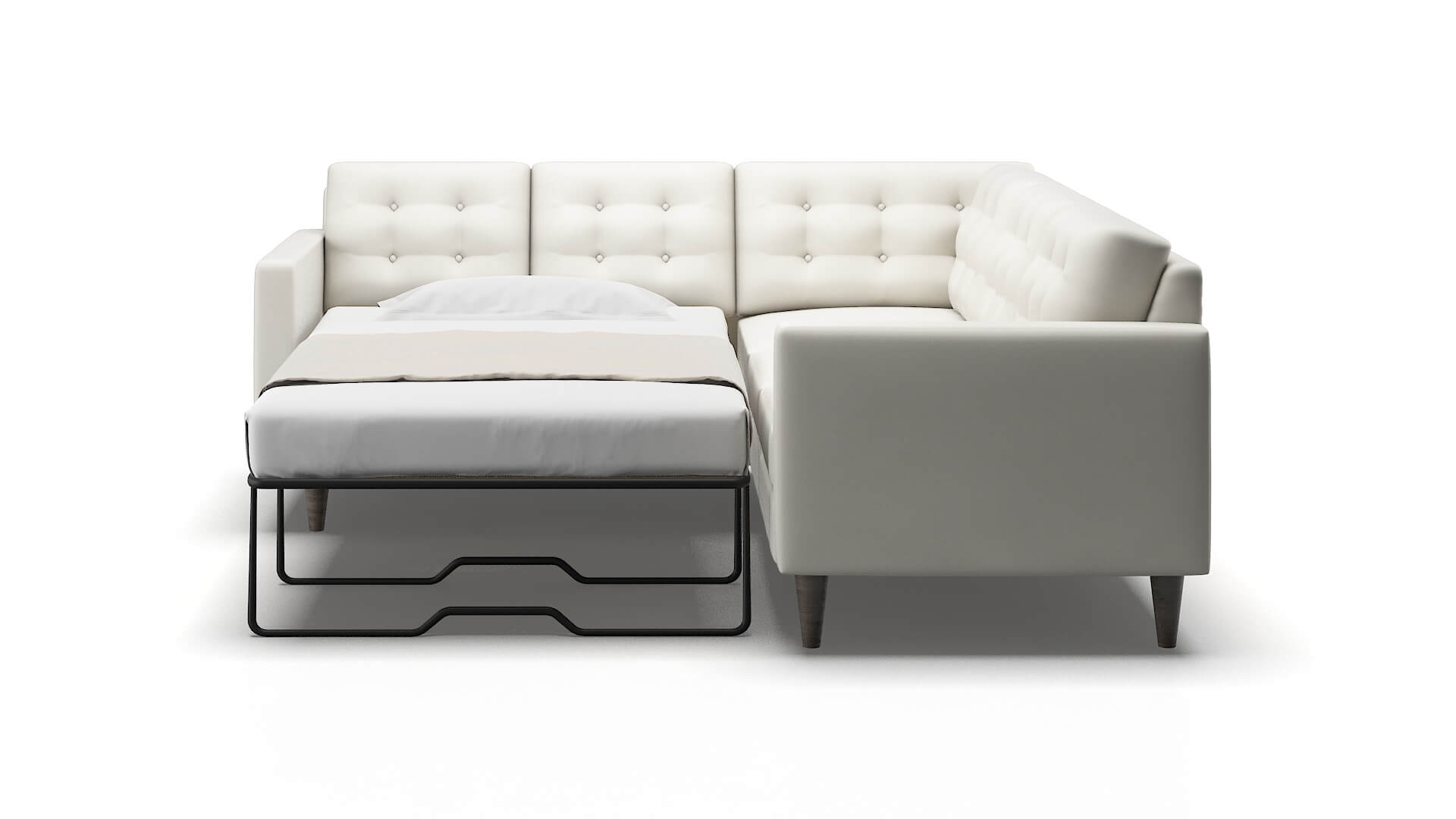 Turin Keylargo Oatmeal Sectional Sleeper Espresso legs 1