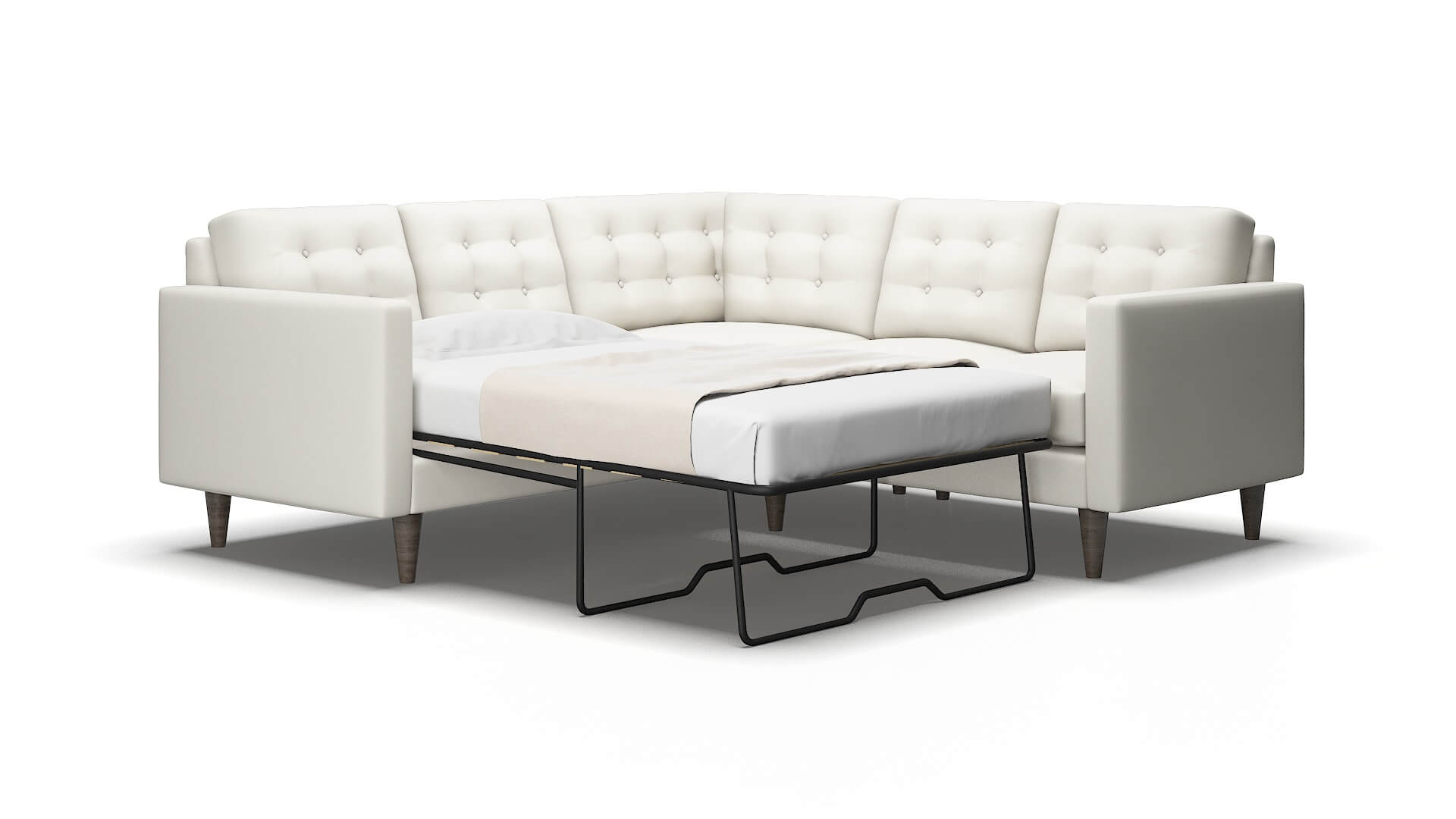 Turin Keylargo oatmeal Sectional sleeper Espresso Legs  2