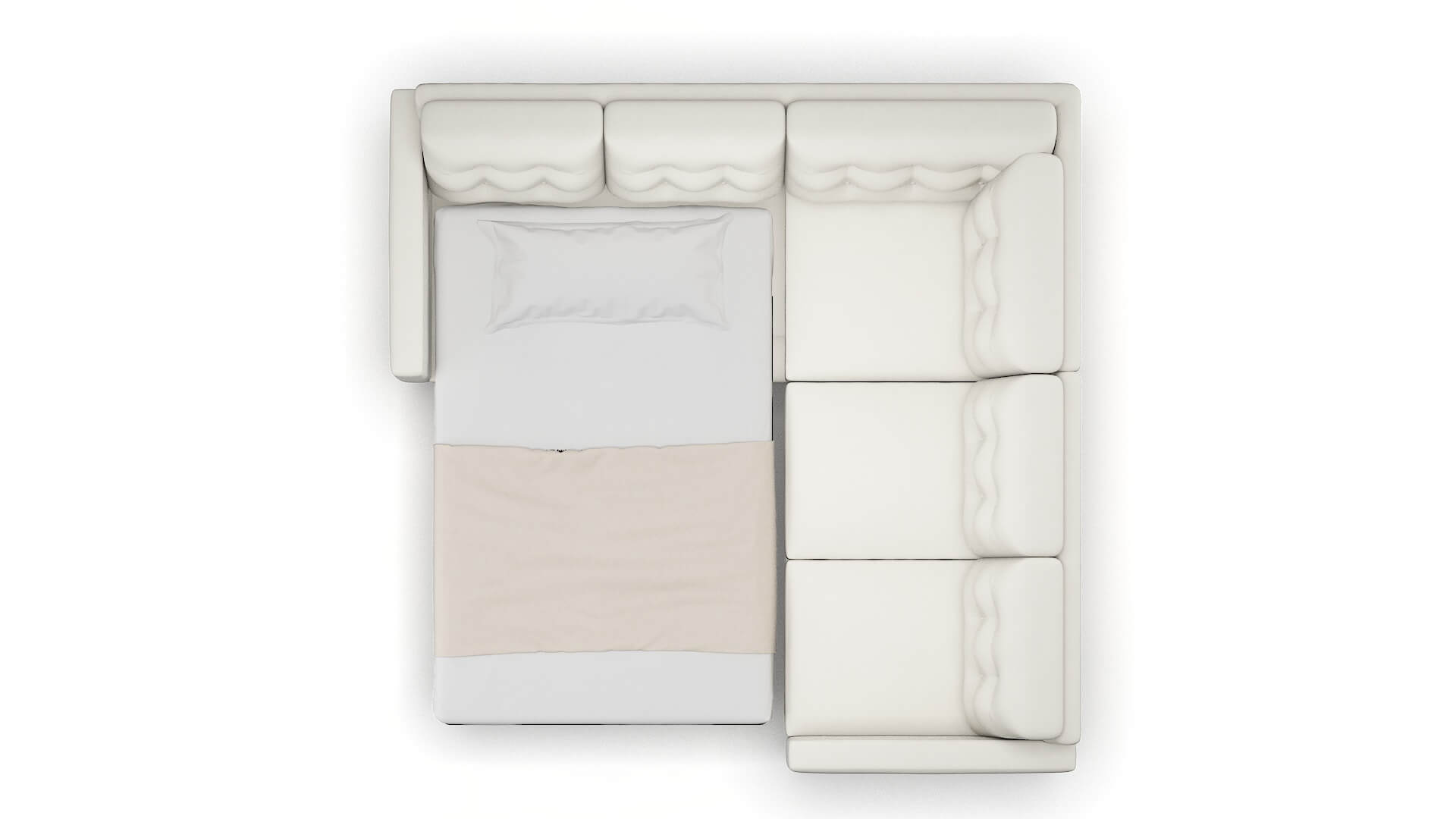 Turin Keylargo Oatmeal Sectional Sleeper Espresso legs 3