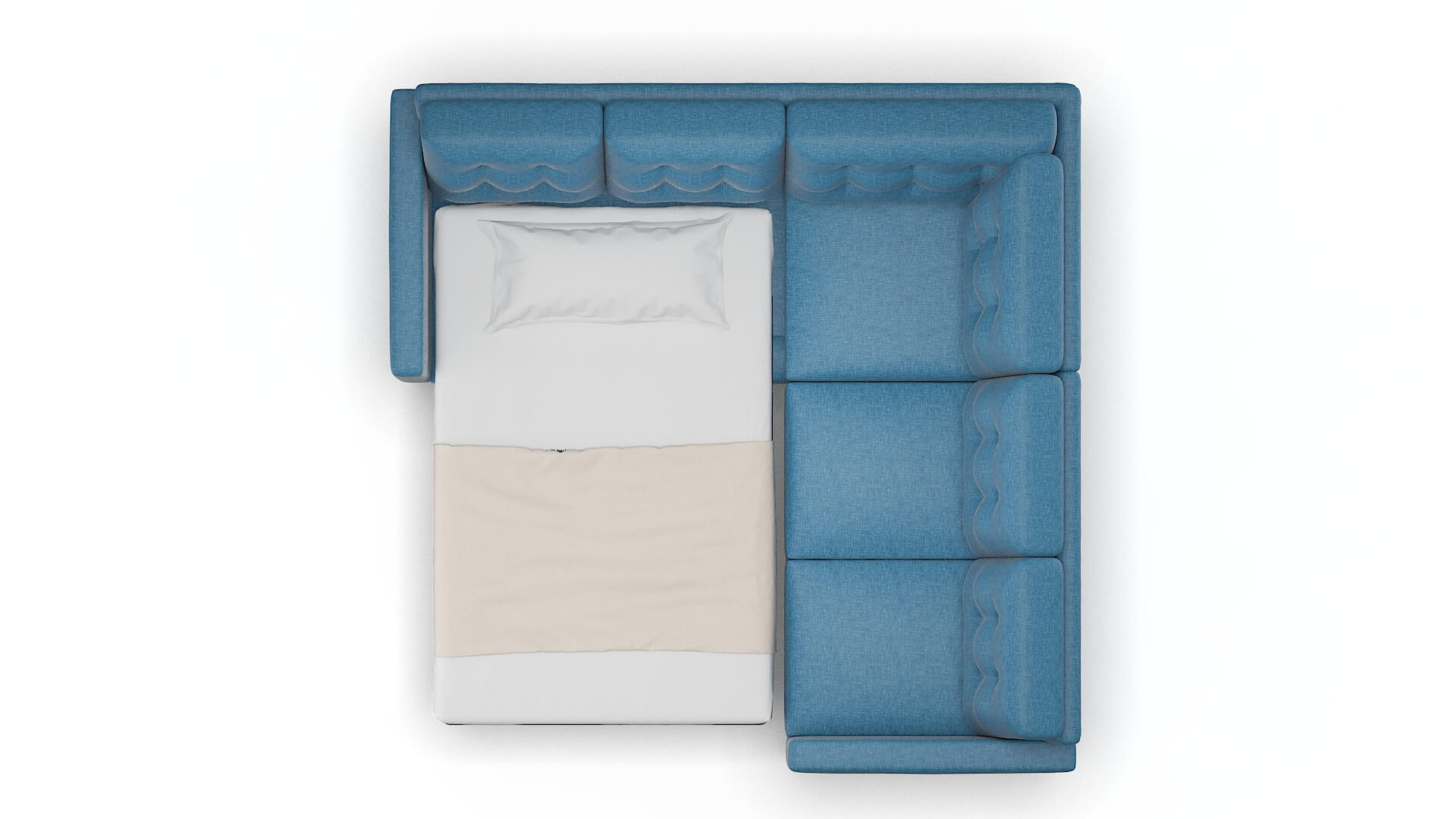 Turin Keylargo Ocean Sectional Sleeper Espresso legs 3