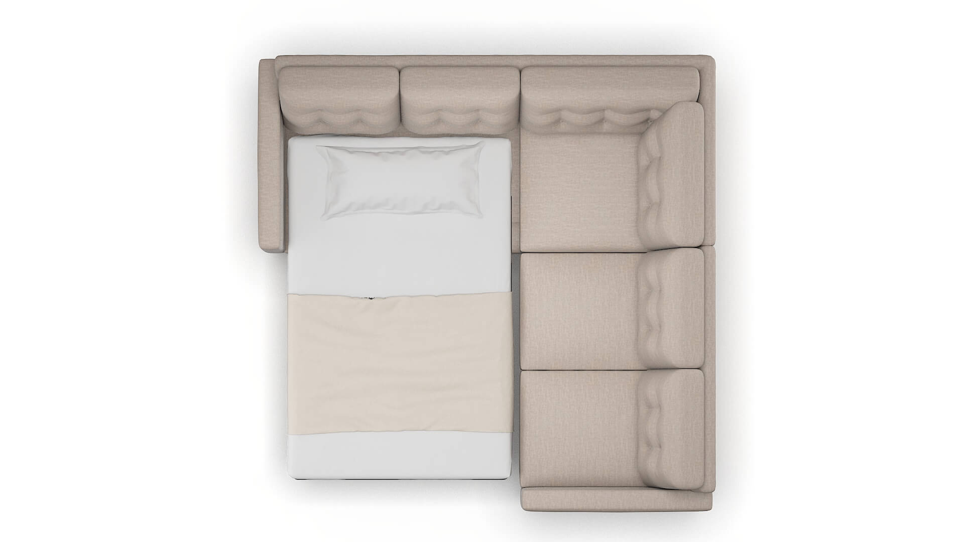 Turin Keylargo Pumice Sectional Sleeper Espresso legs 3