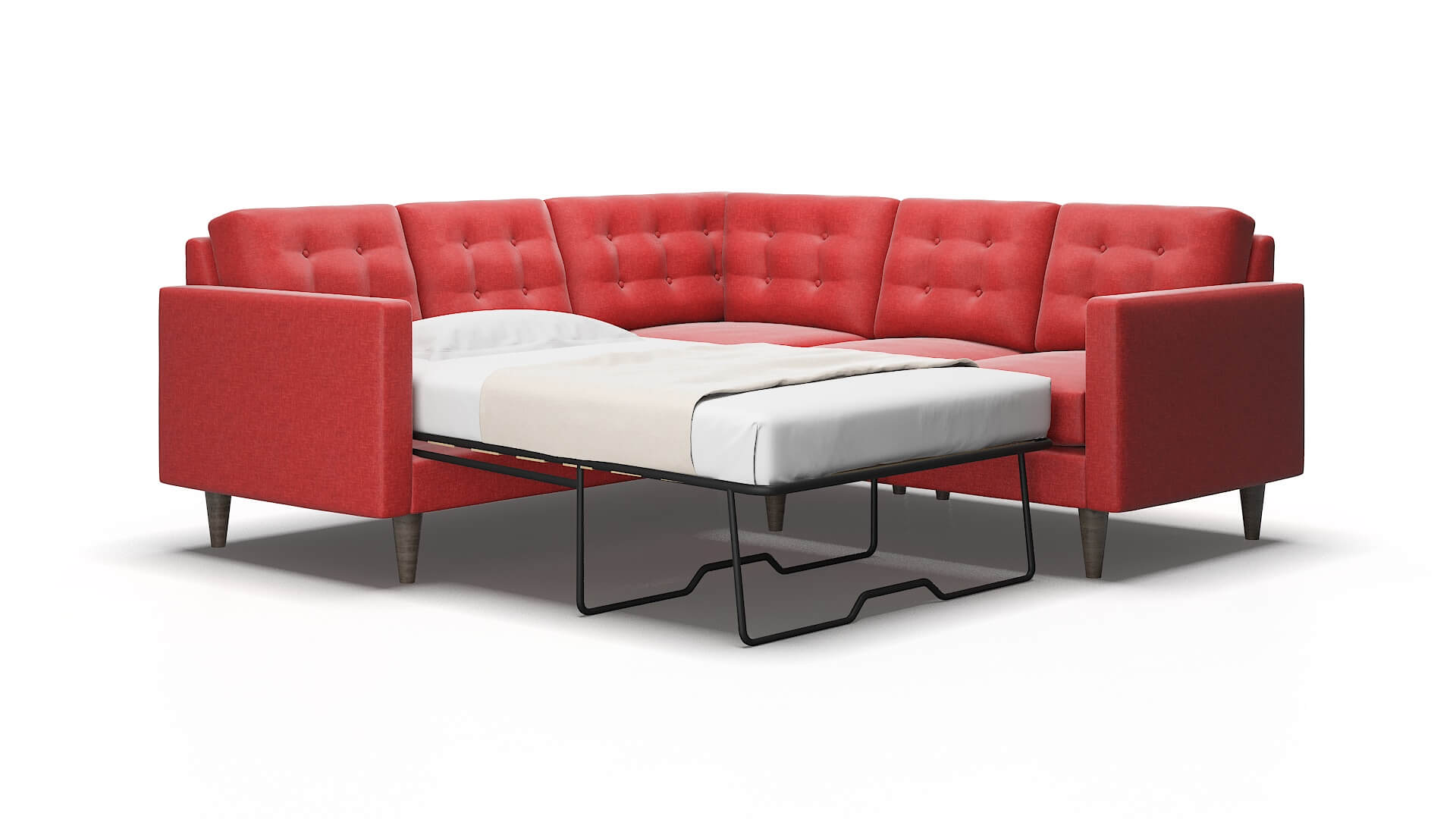 Turin Keylargo Ruby Sectional Sleeper Espresso legs 2
