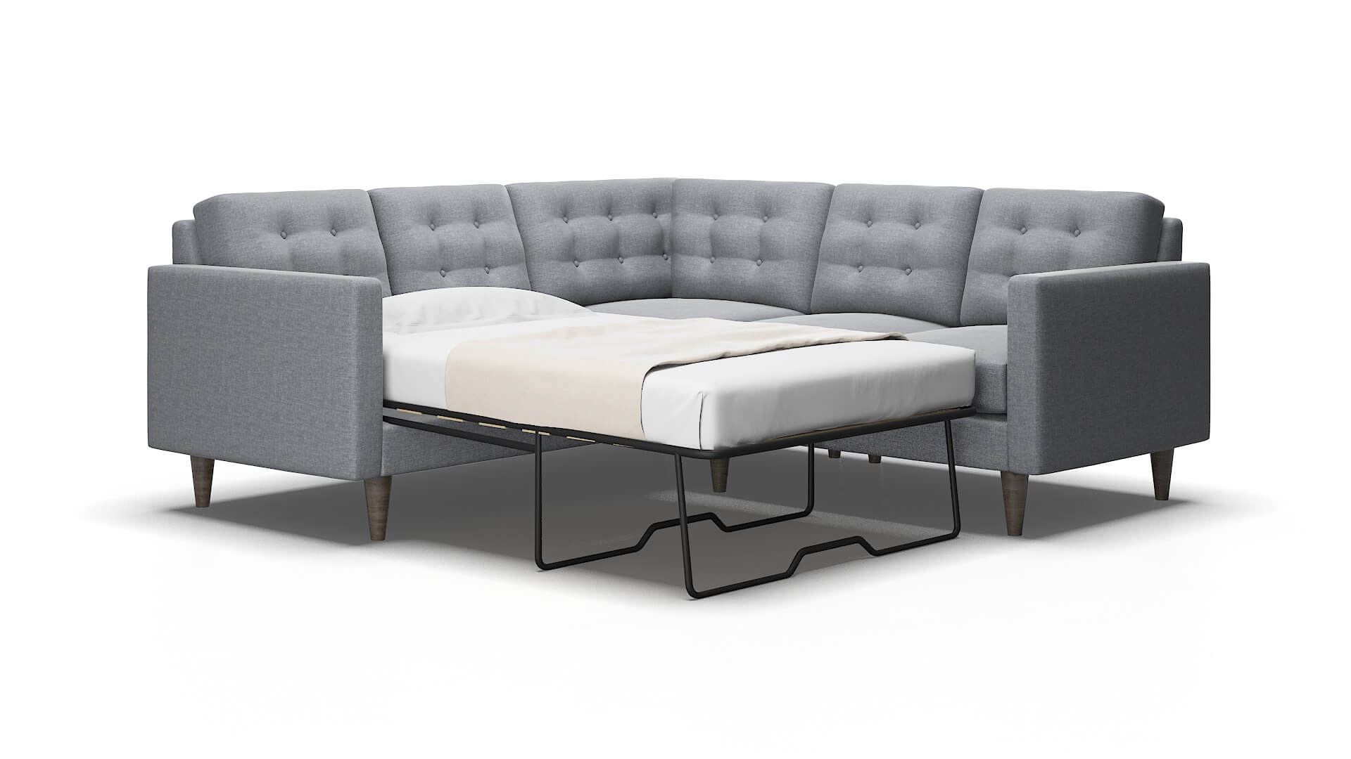Turin Lana ash Sectional sleeper Espresso Legs  2
