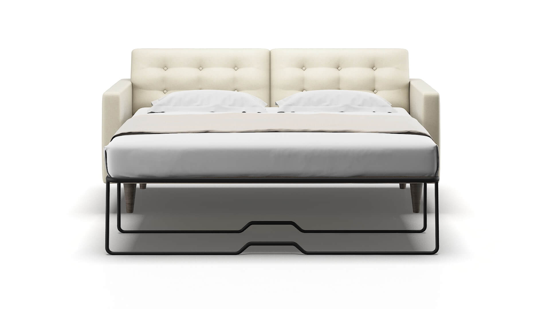 Turin Lana Sand Sofa Sleeper Espresso legs 1