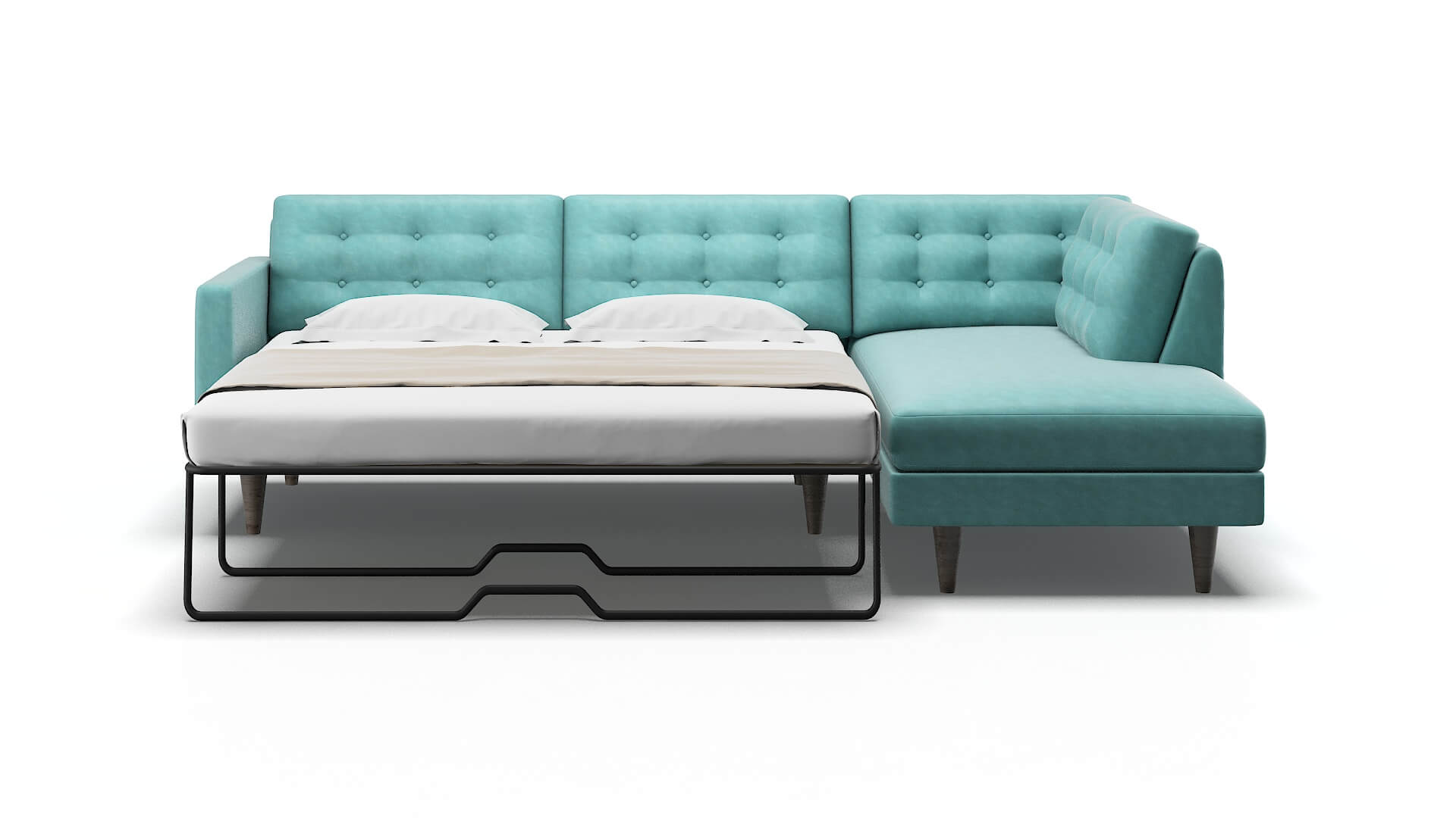 Turin Leslie Caribbean Panel Sleeper Espresso legs 1