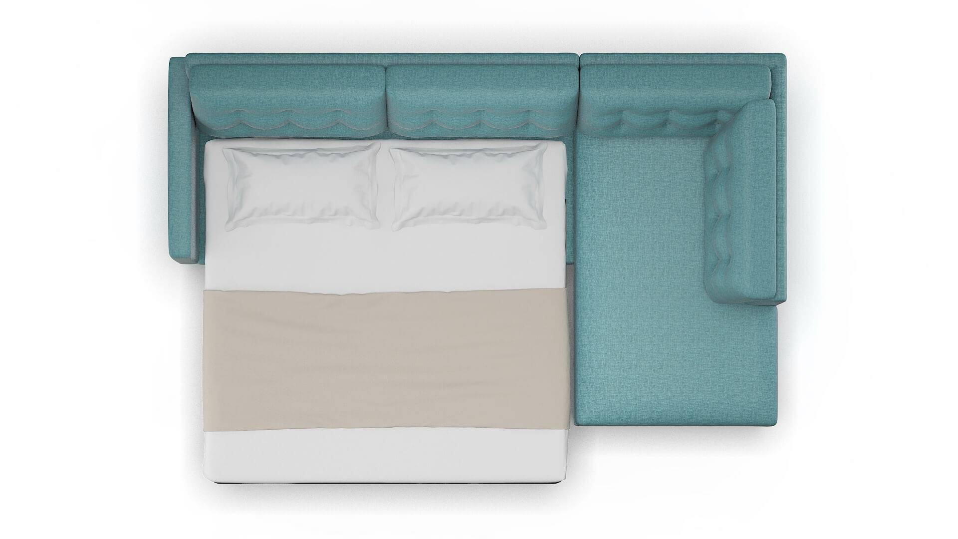 Turin Leslie Peacock Panel Sleeper Espresso legs 3