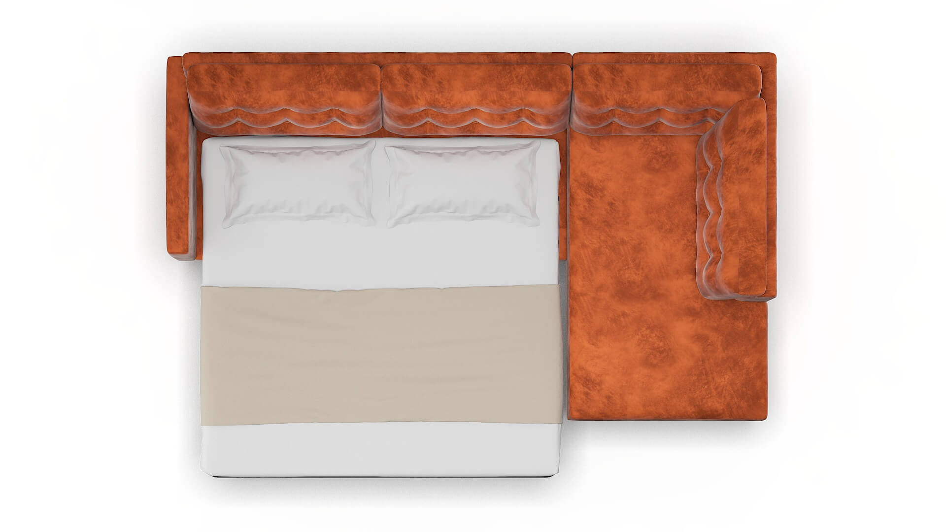 Turin Loft Copper Panel Sleeper Espresso legs 3