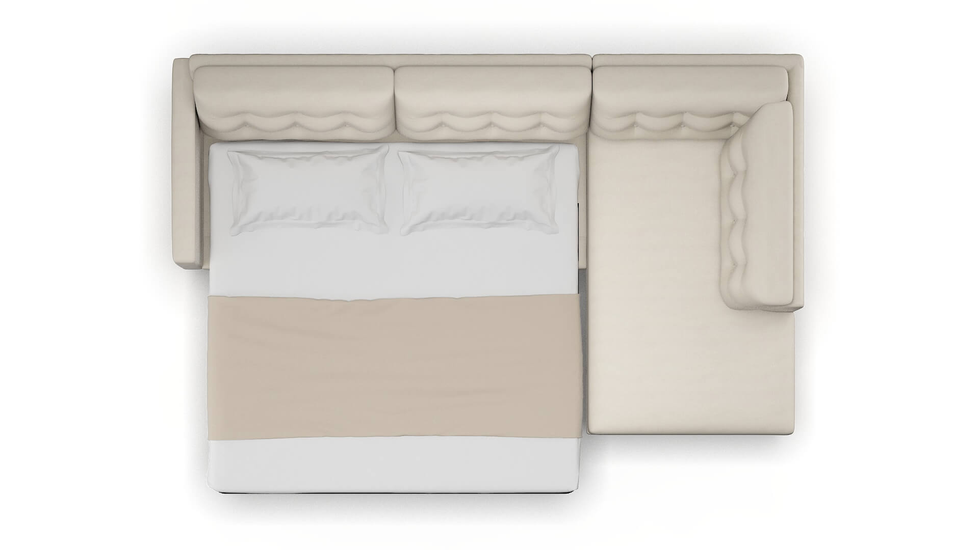 Turin Malibu Linen Panel Sleeper Espresso legs 3